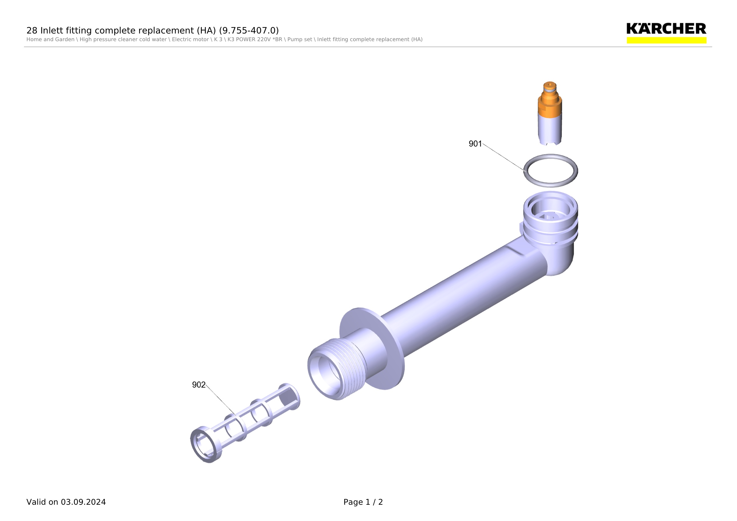 28 Inlett fitting complete replacement (HA) (9.755-407.0)