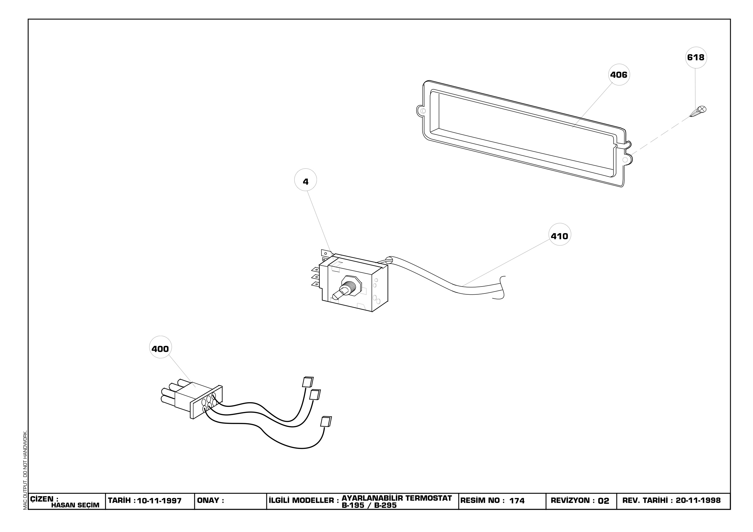 THERMOSTAT BOX ASSY.(B-195/295)