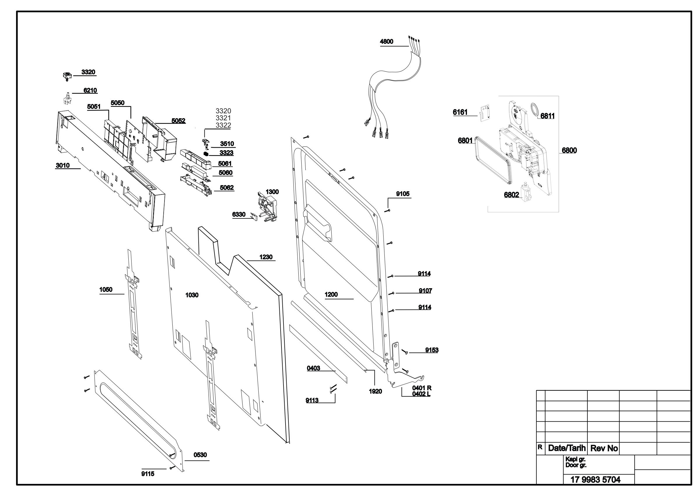 EXPLODED VIEW DOOR GR.