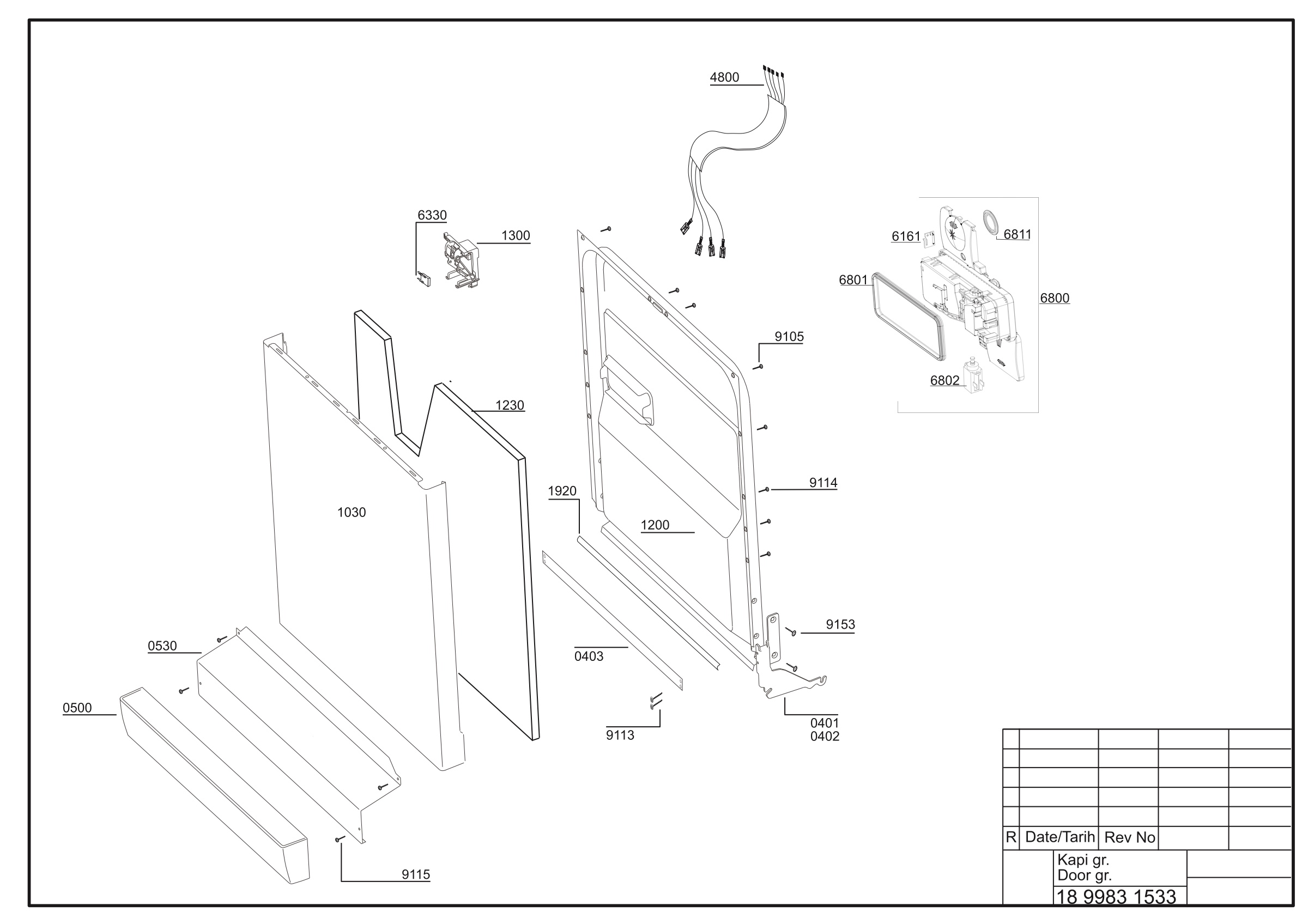 EXPLODED VIEW (DOOR GROUP)