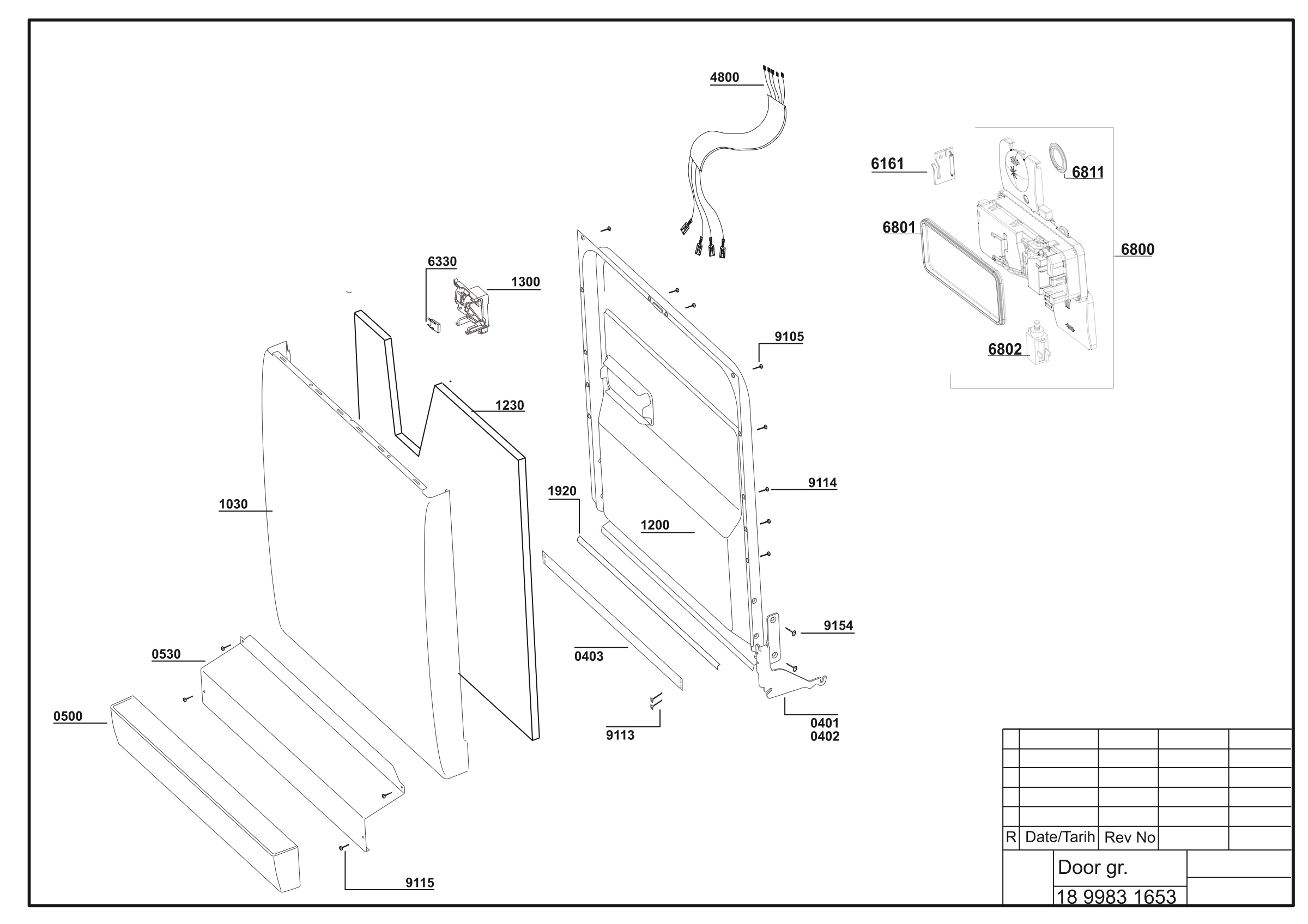 EXPLODED VIEW (DOOR GROUP)