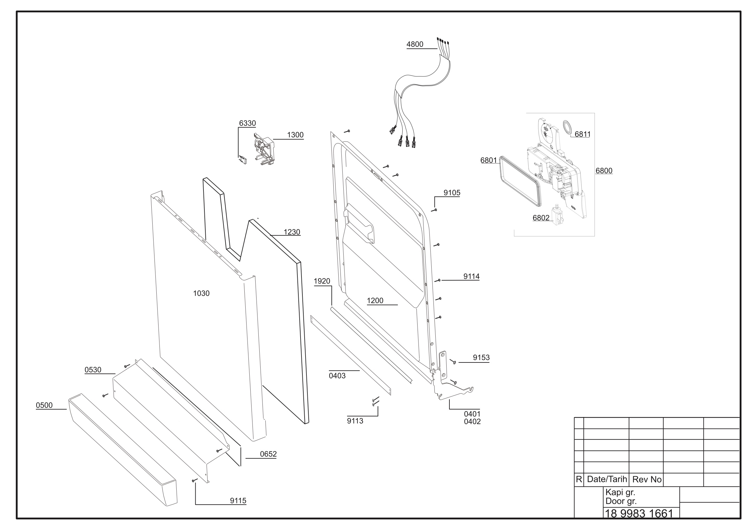 EXPLODED VIEW (DOOR GROUP)