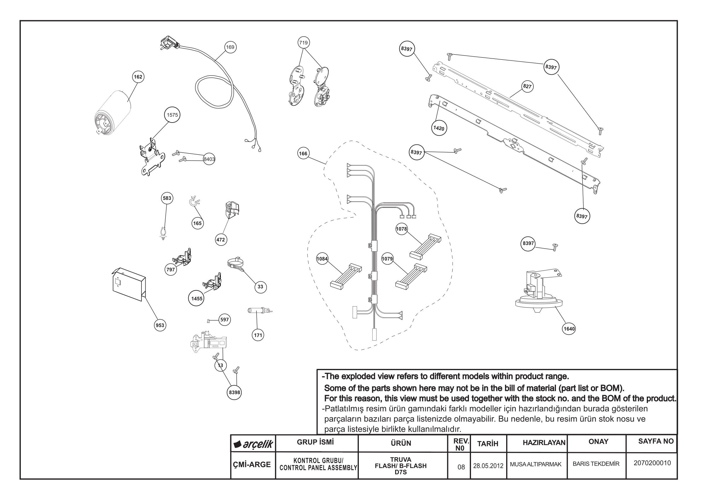 CONTROL PANEL ASSEMBLY REV-08