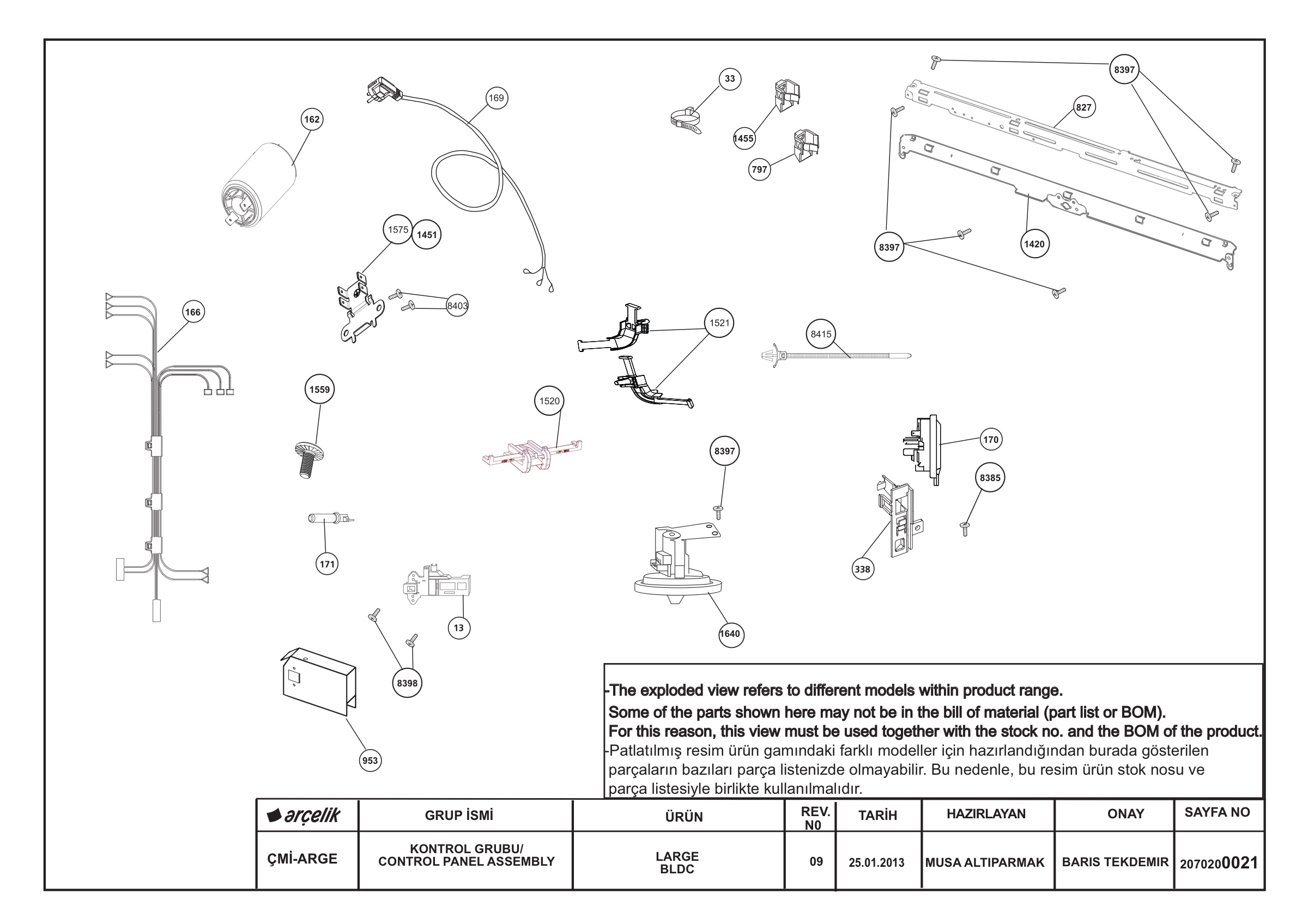 CONTROL PANEL ASSEMBLY REV-08