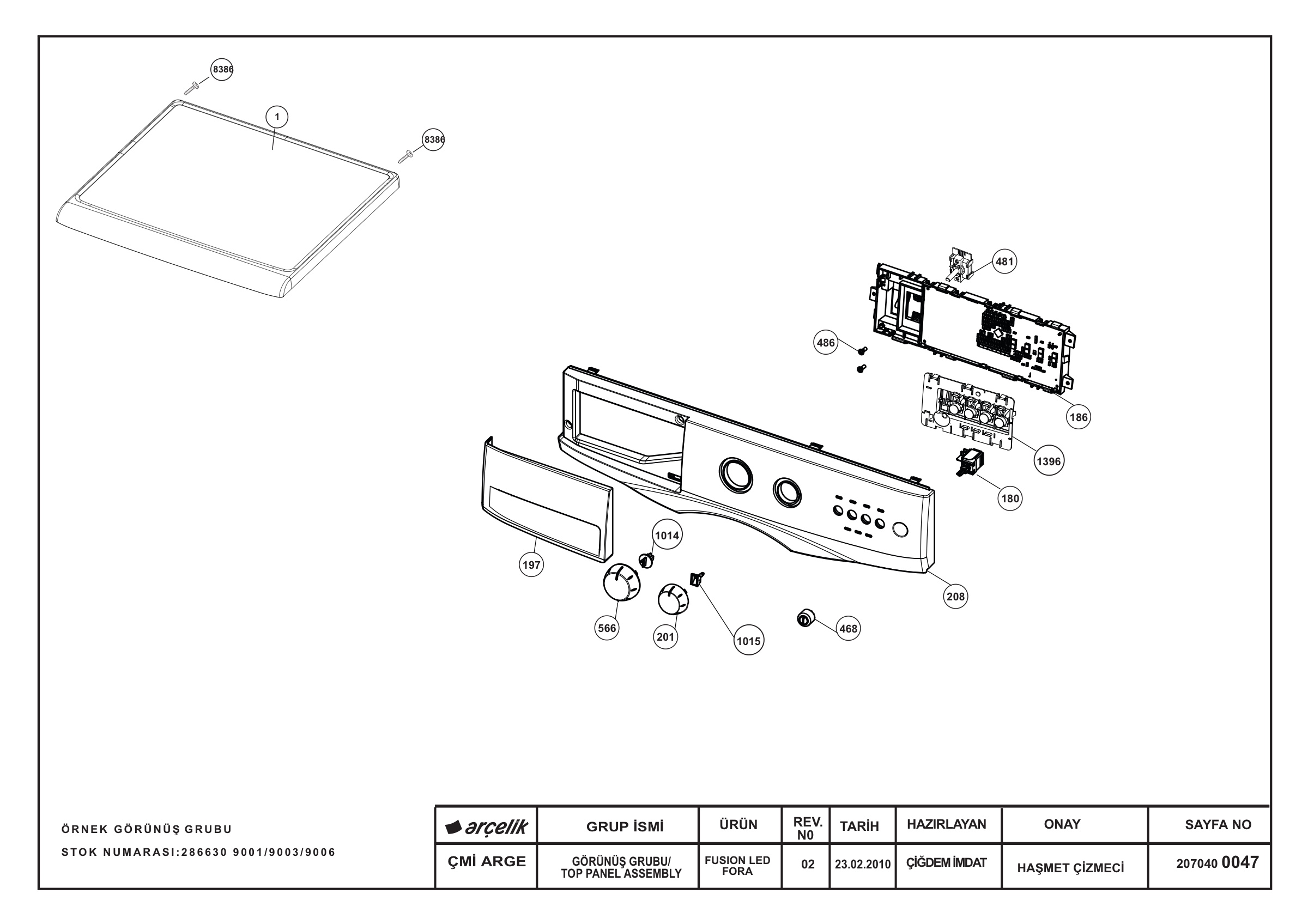 TOP PANEL ASSEMBLY FUSION LED FORA (REV_2)