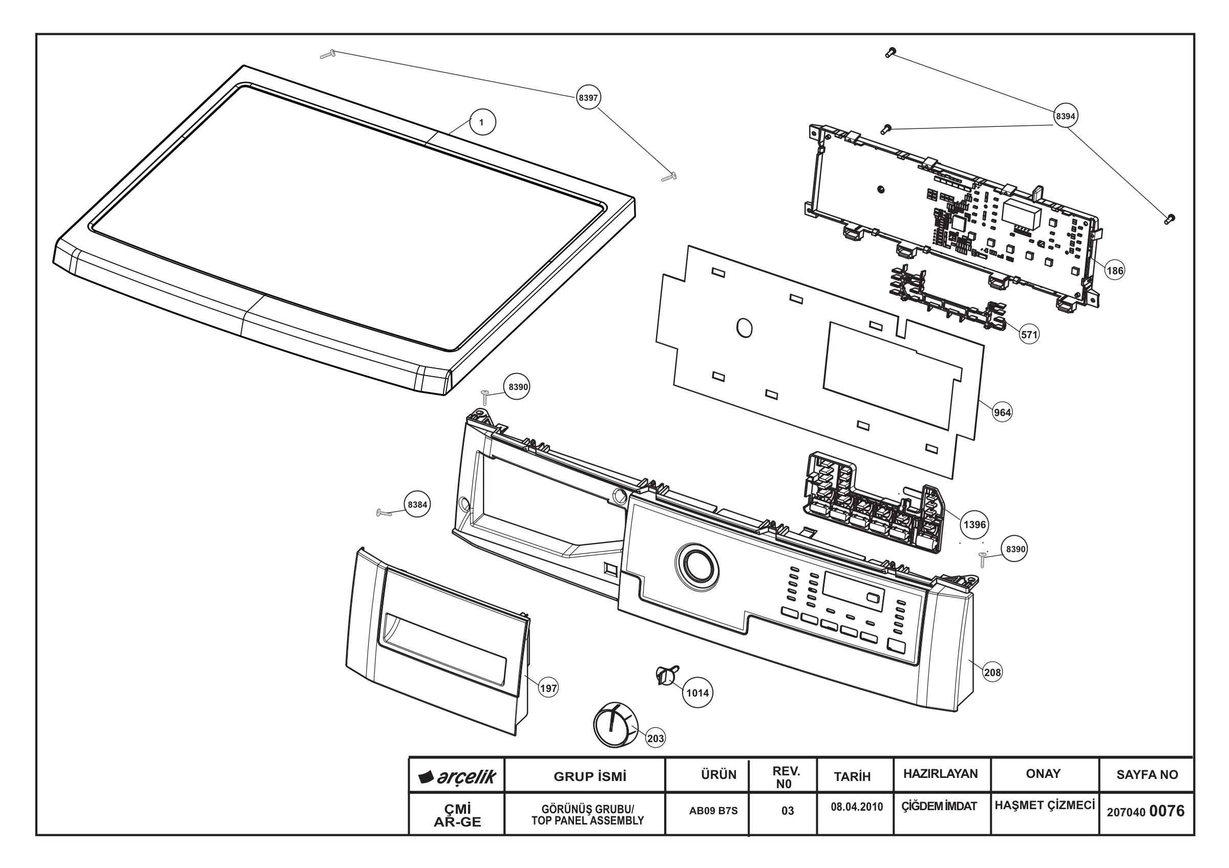 TOP PANEL ASSEMBLY REV-03