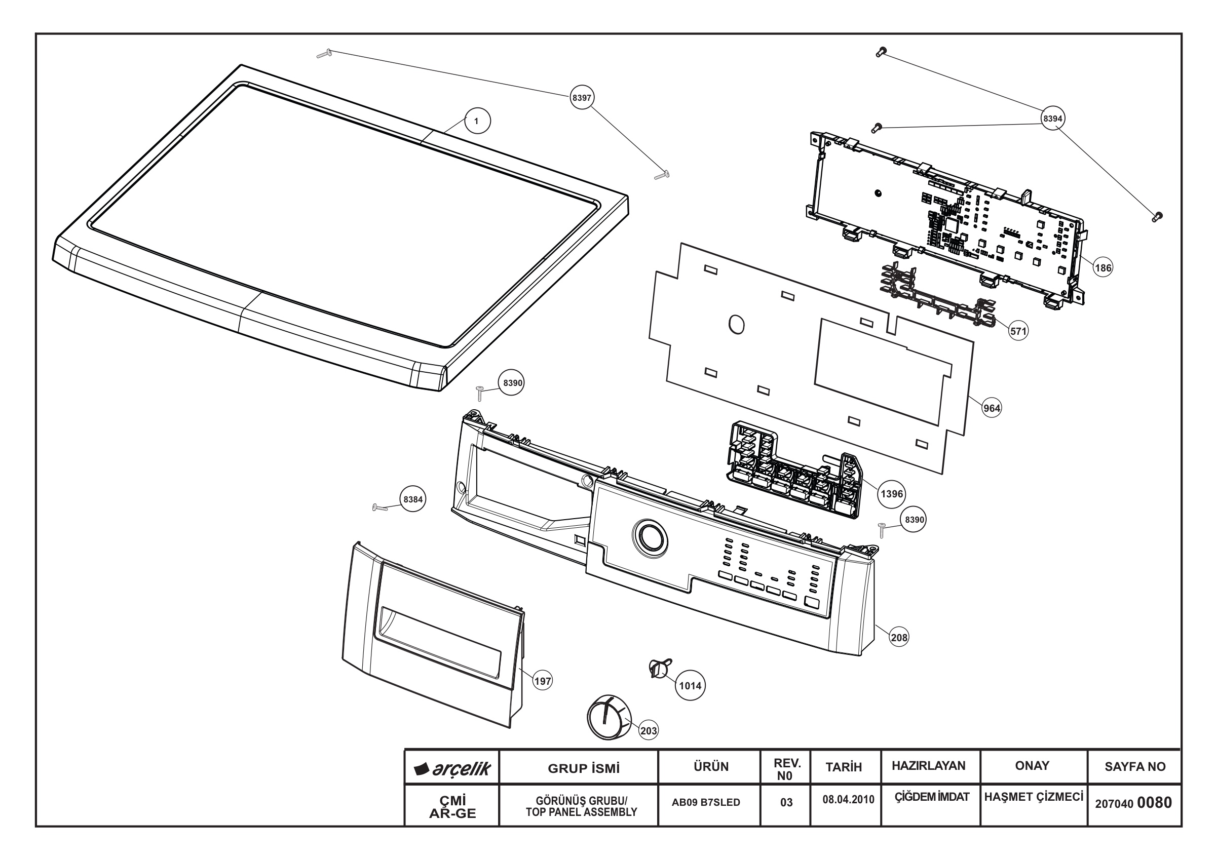 TOP PANEL ASSEMBLY REV-03