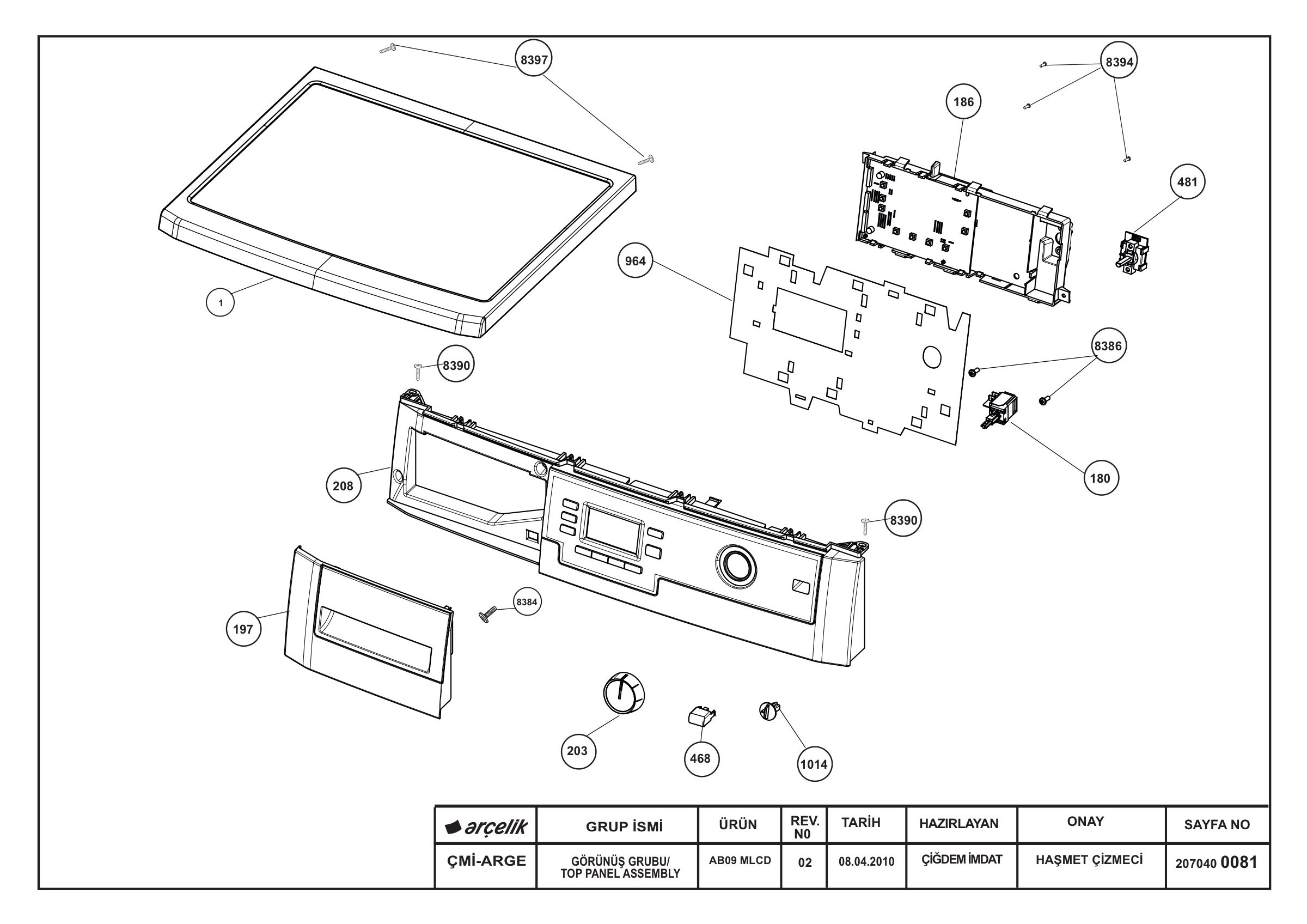 TOP PANEL ASSEMBLY REV-02