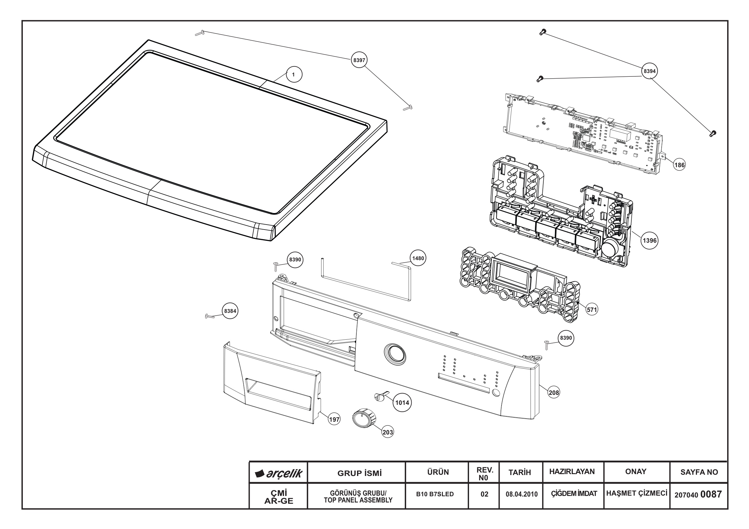 TOP PANEL ASSEMBLY REV-02