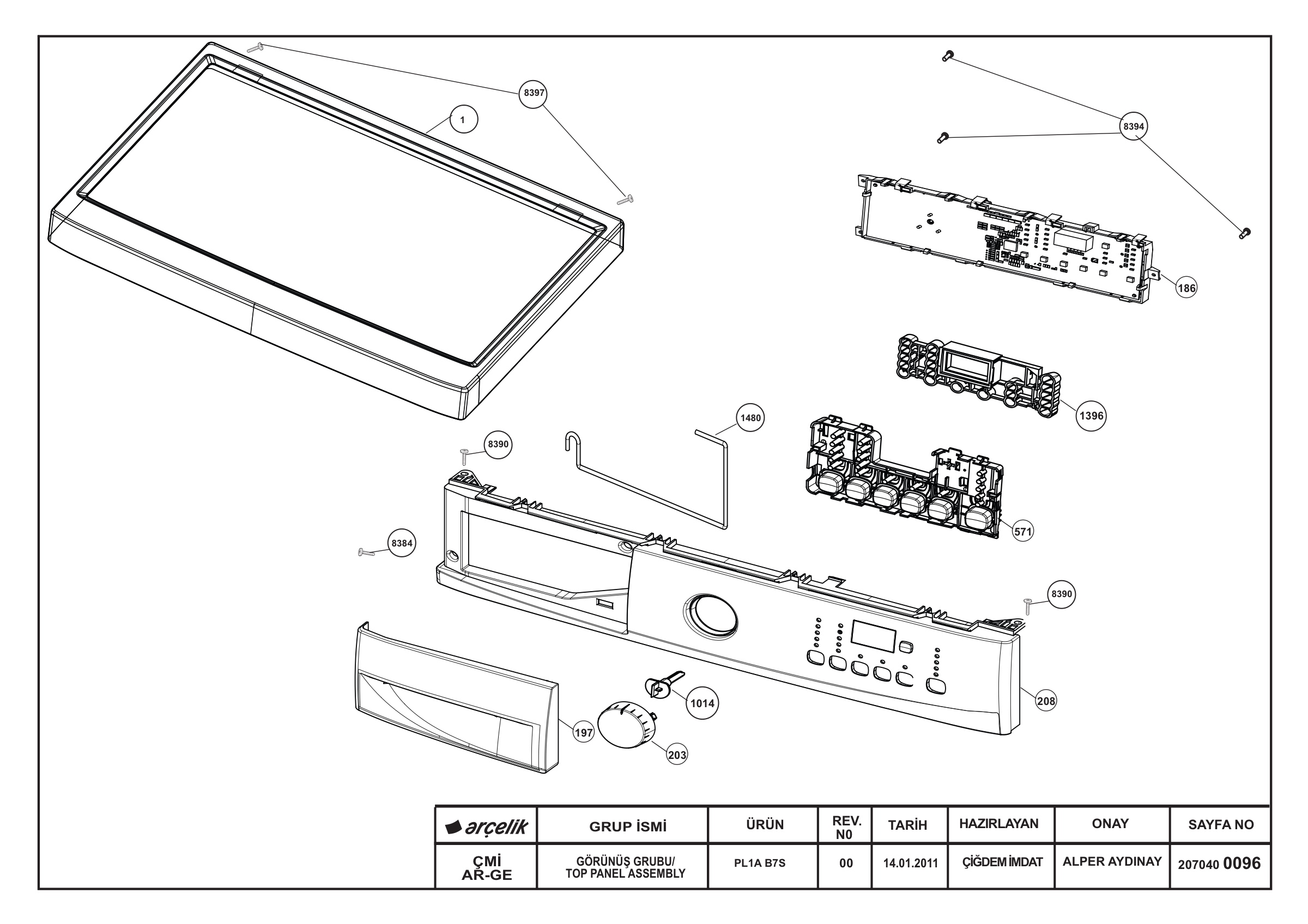 TOP PANEL ASSEMBLY (REV-00)