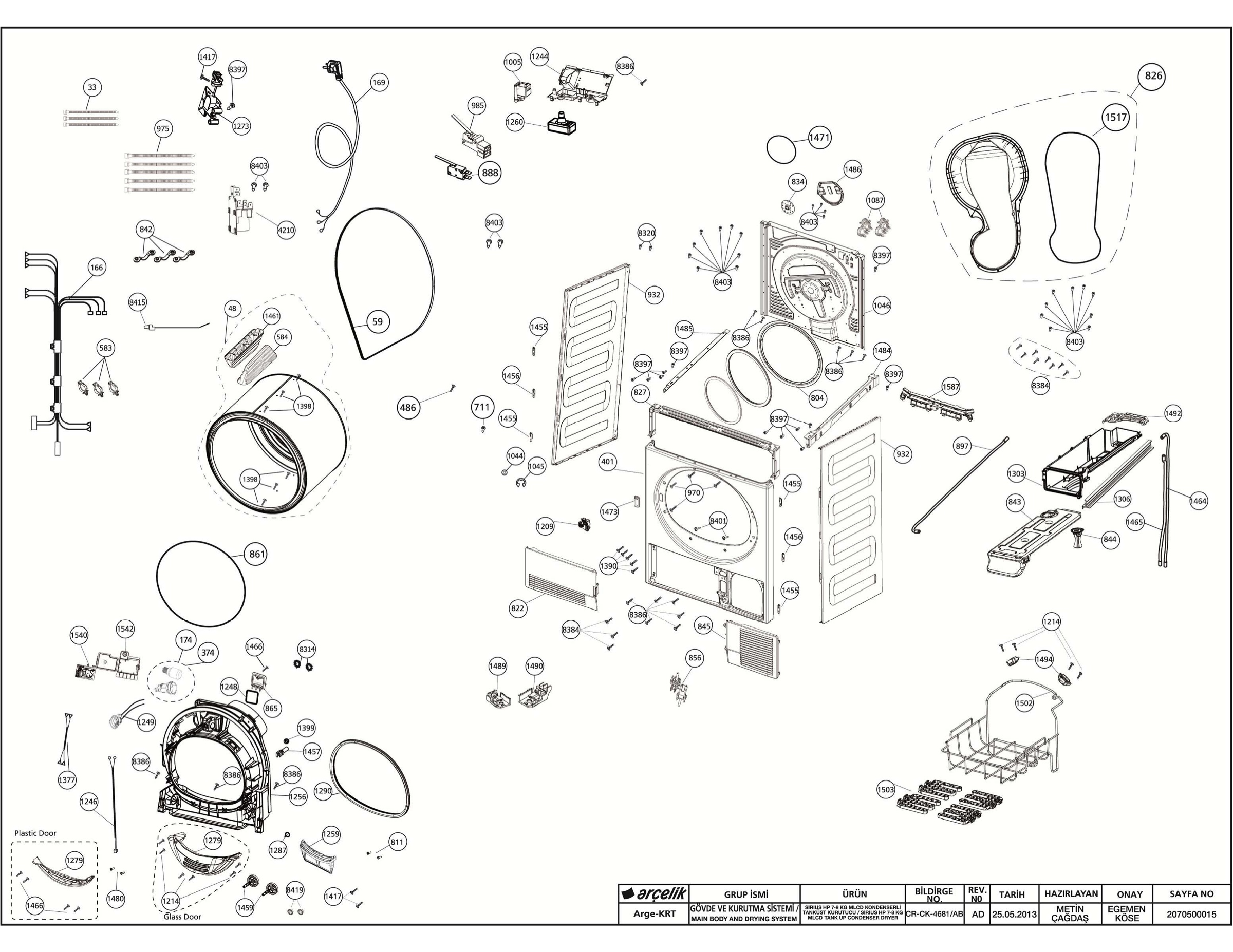 SIRIUS HP BEKO MLCD CNDU HOUSING AND DRYING SYSTEM