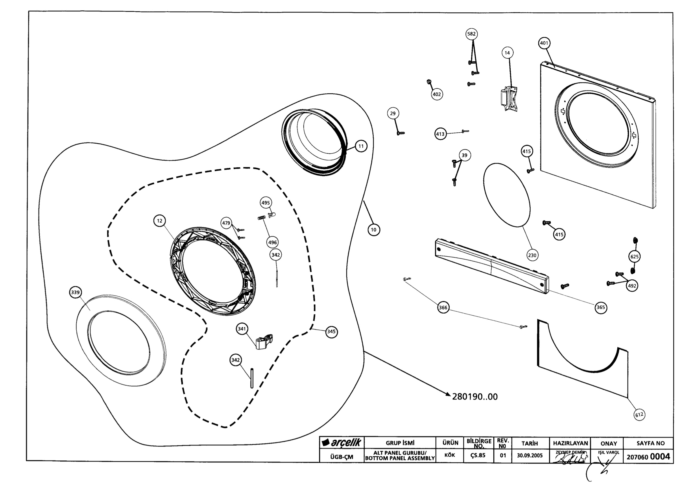BOTTOM PANEL ASSEMBLY