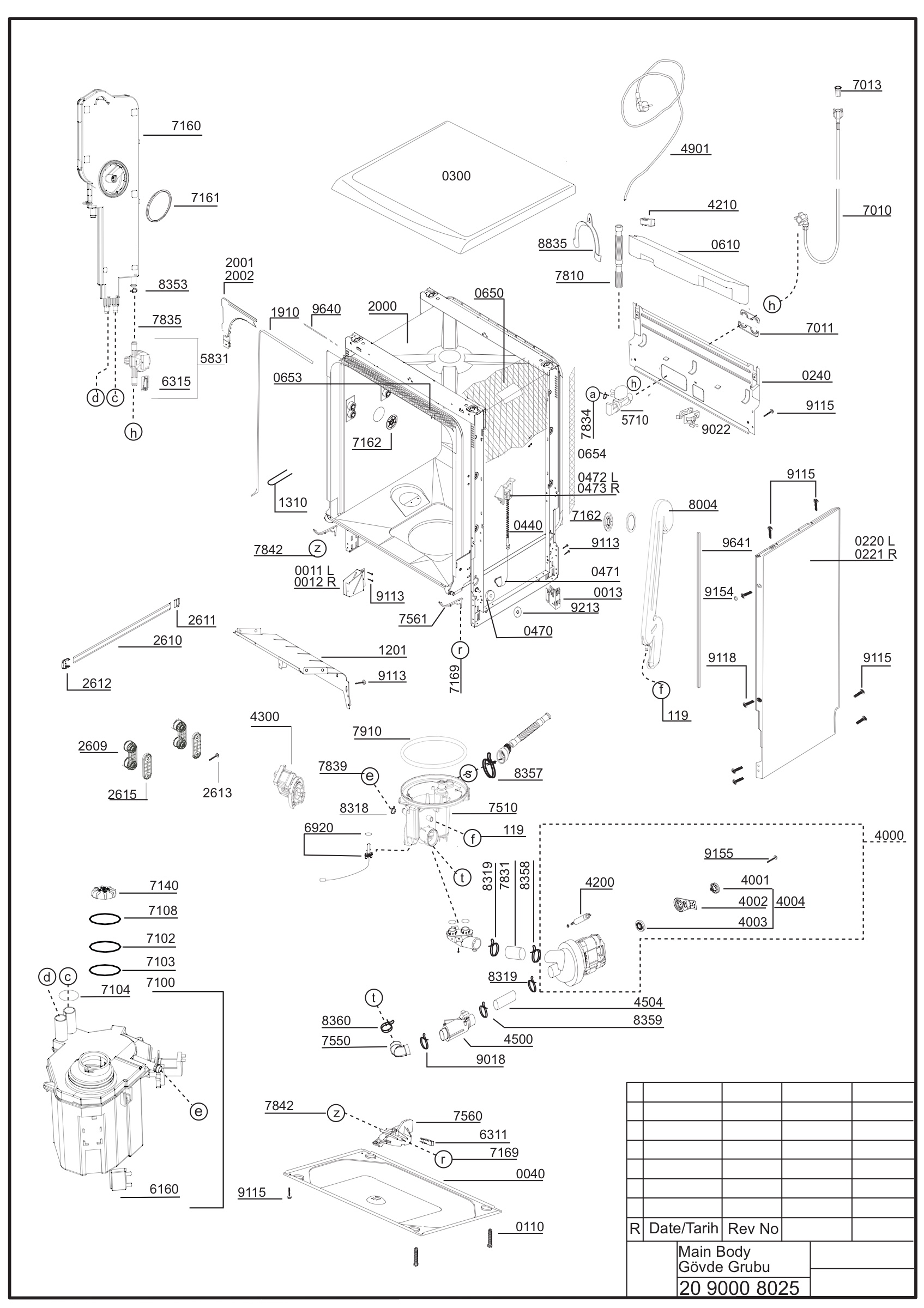 EXPLODED VIEW (MA?N BODY)