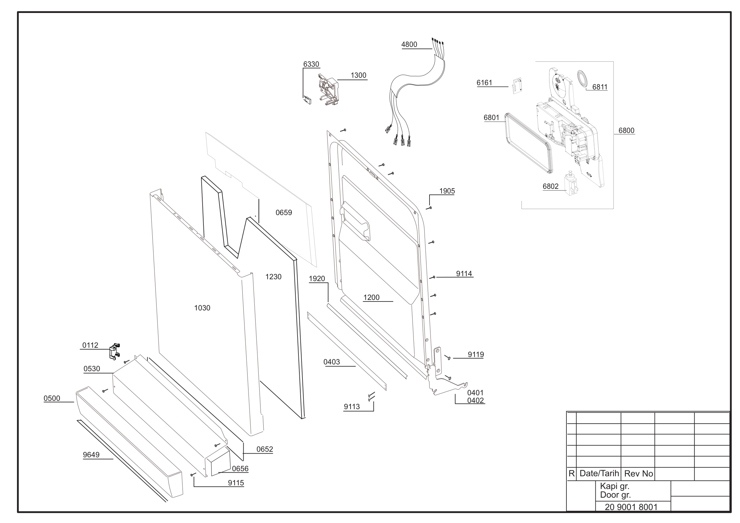 EXPLODED VIEW (DOOR GROUP)