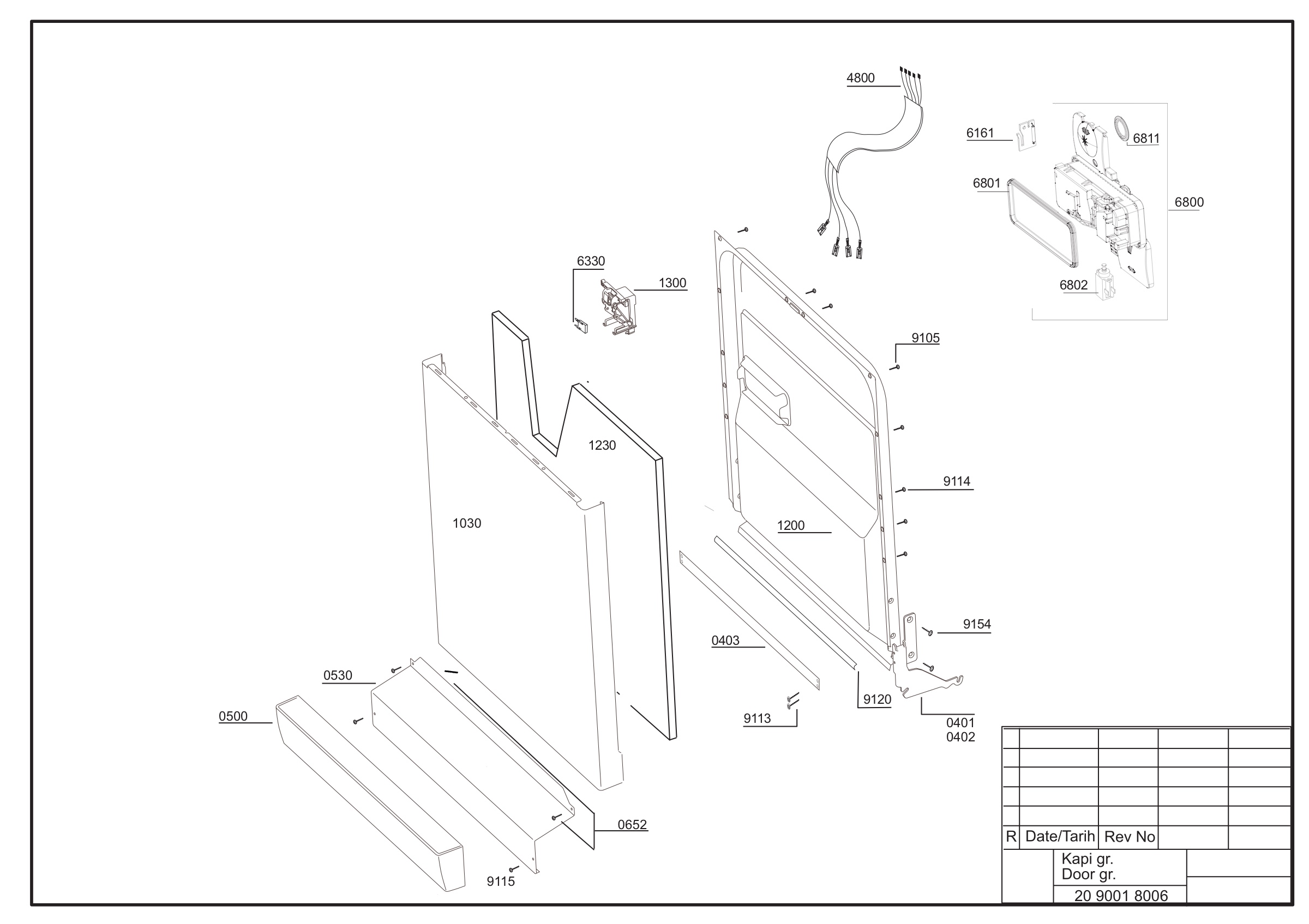 EXPLODED VIEW (DOOR GROUP)