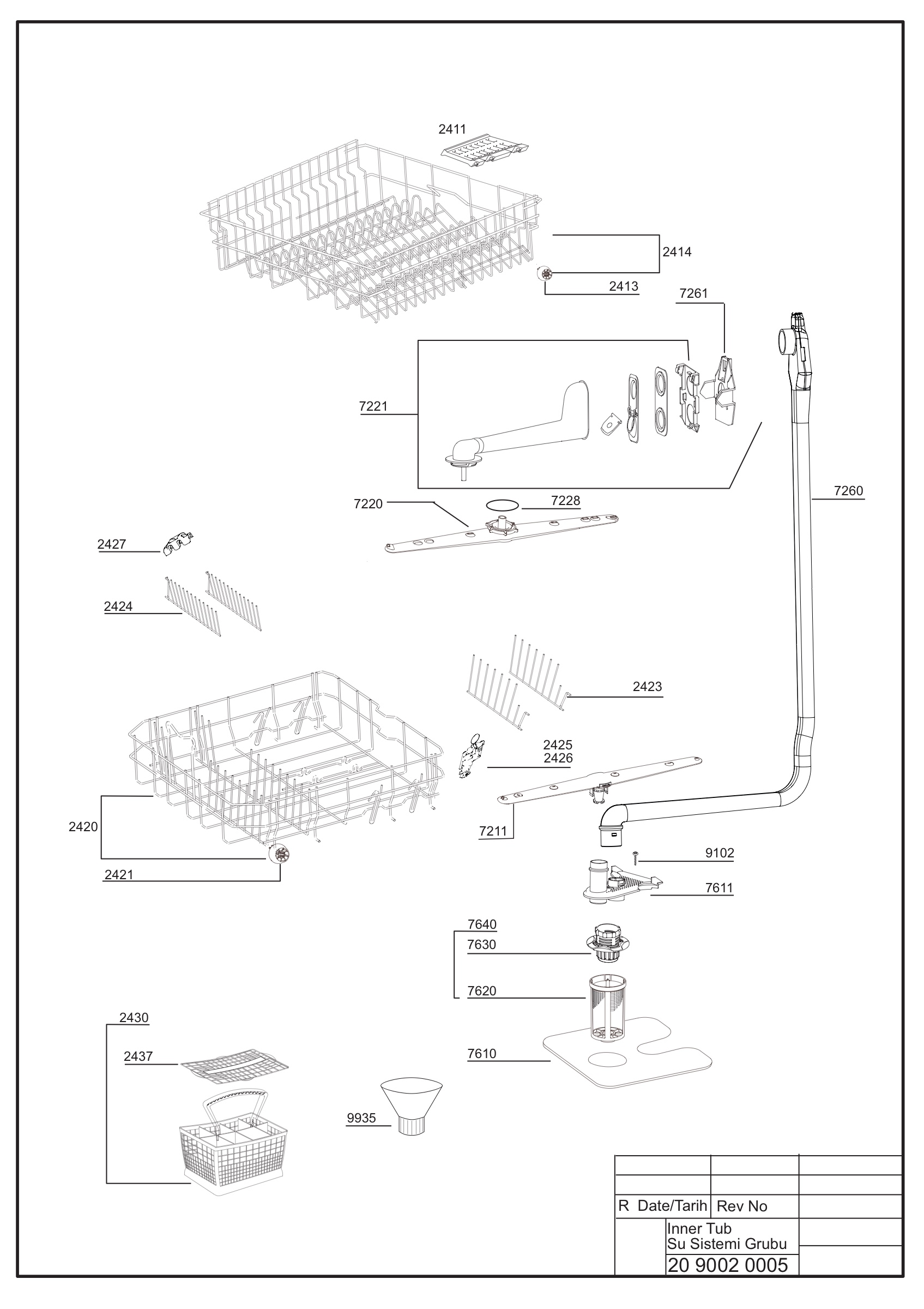 Lamona Dishwasher LAM8603 (7635383842) Spares