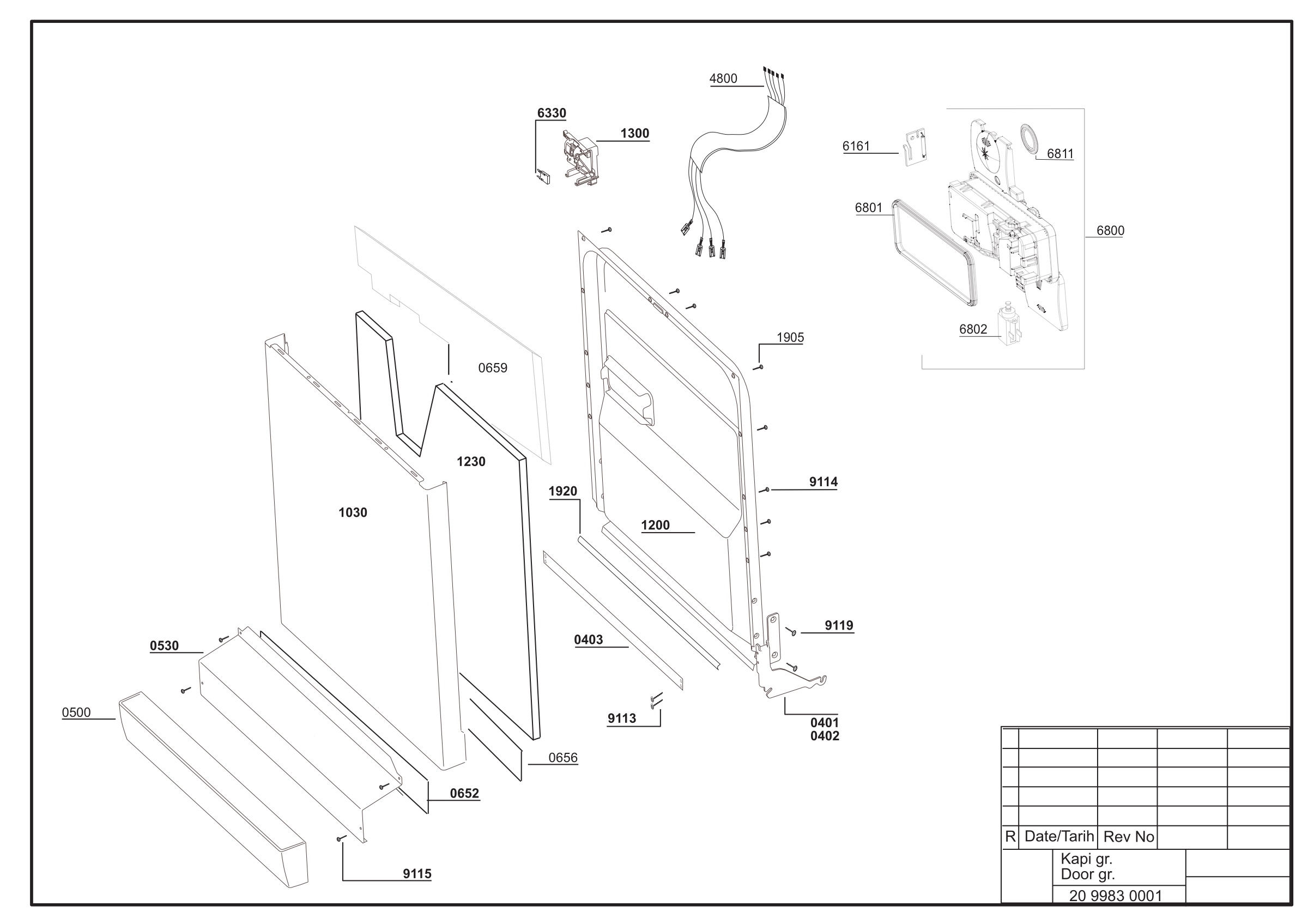 EXPLODED VIEW (DOOR GROUP)