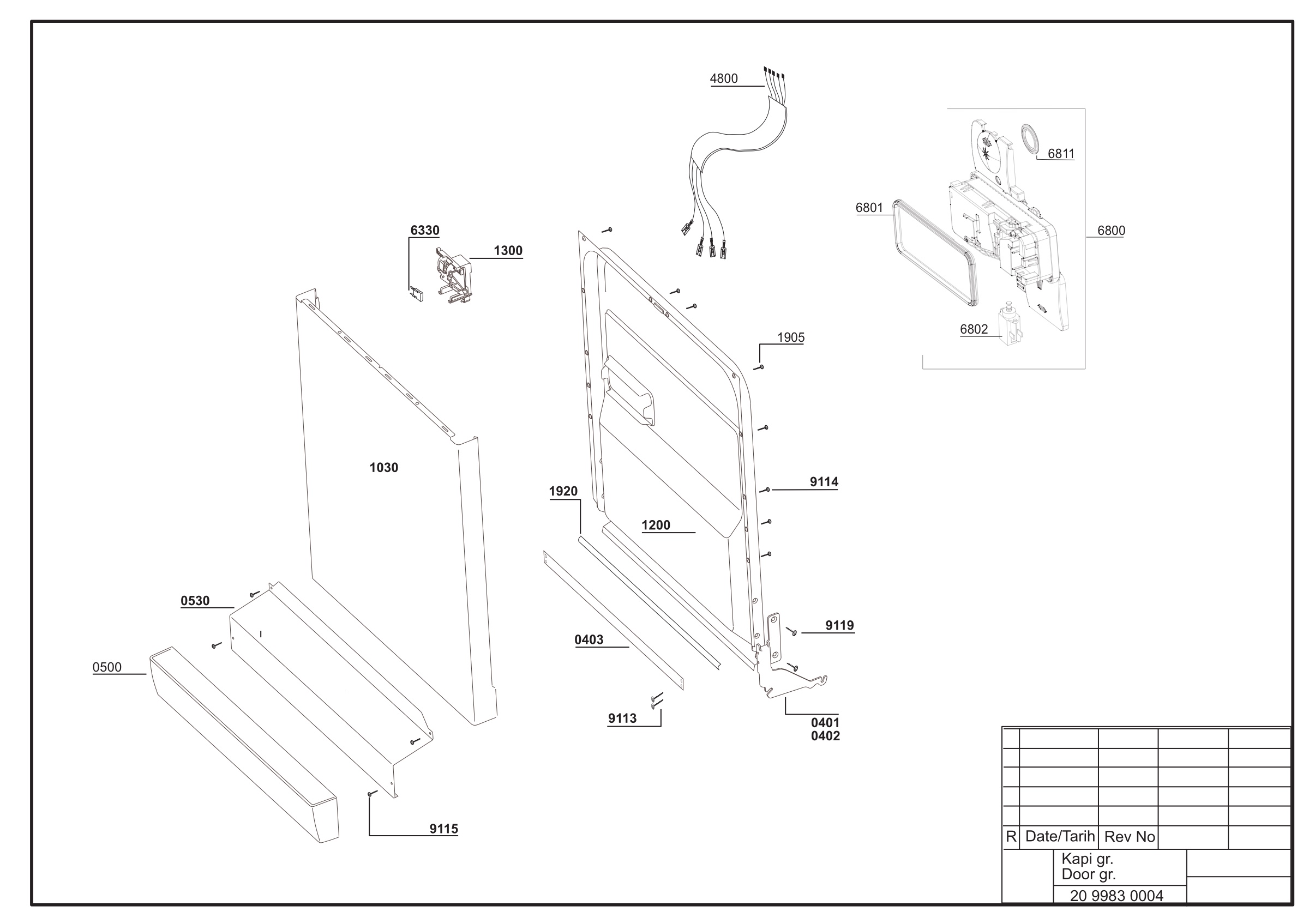 EXPLODED VIEW (DOOR GROUP)
