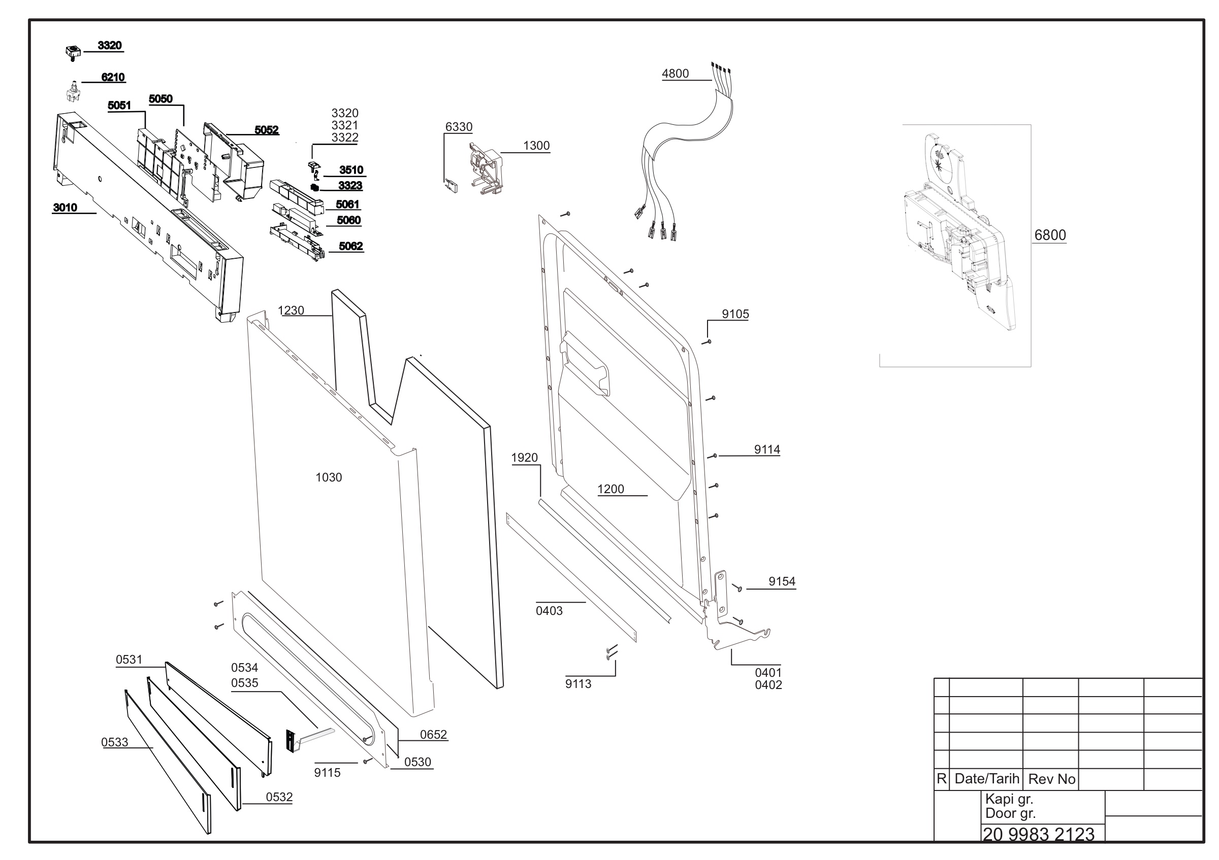 EXPLODED VIEW (DOOR GROUP)