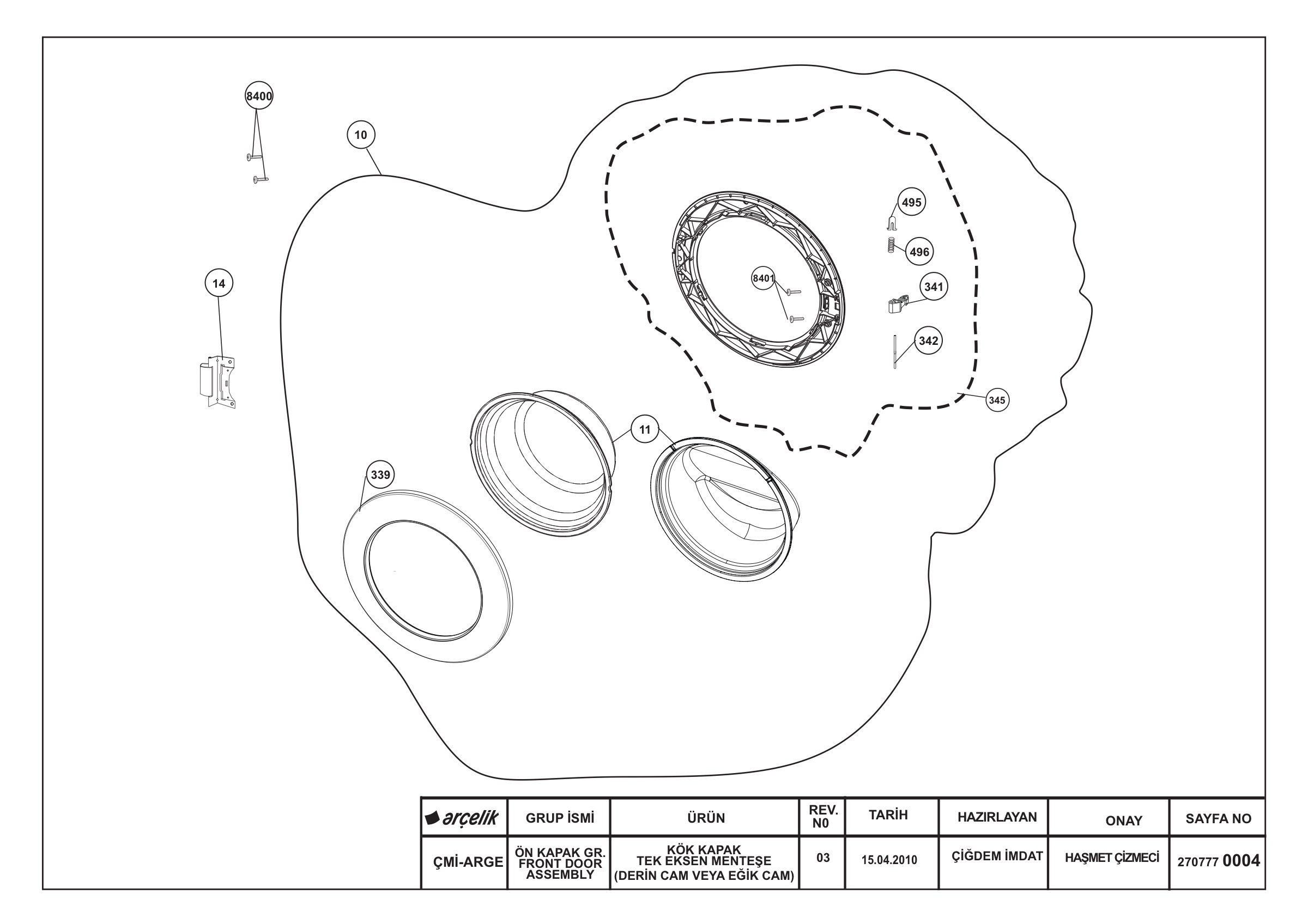FRONT DOOR ASSEMBLY REV-03