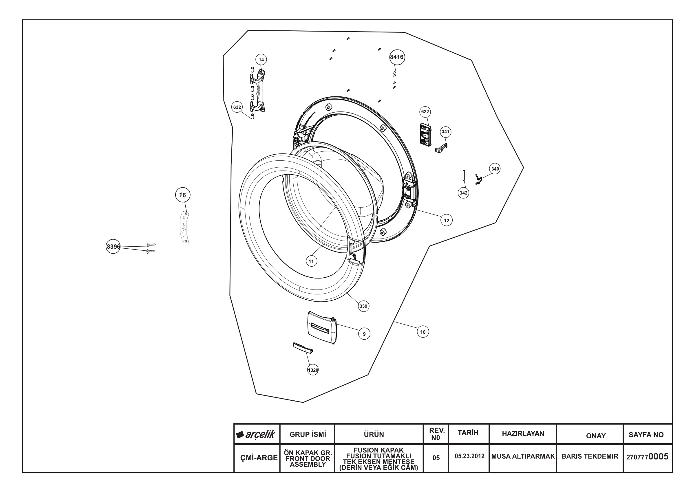 FRONT DOOR ASSEMBLY REV-05