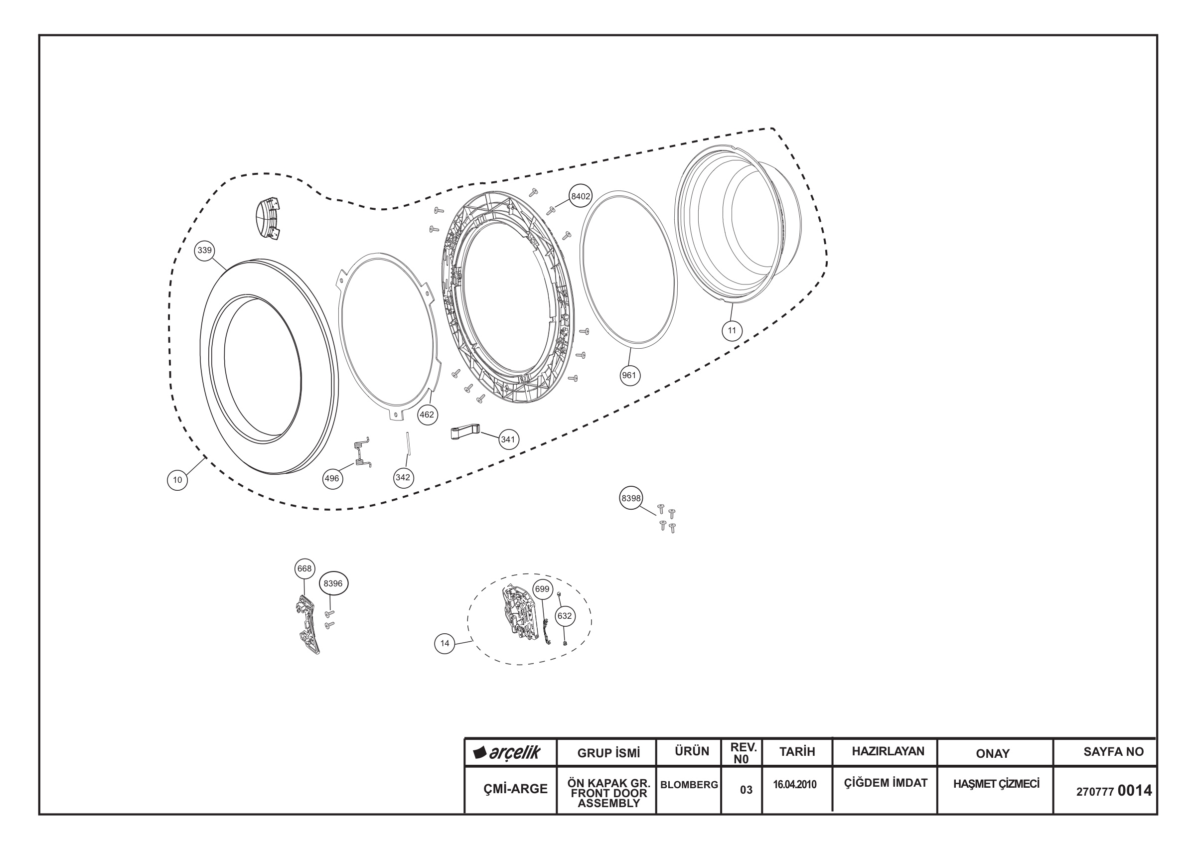 FRONDT DOOR ASSEMBLY REV-03