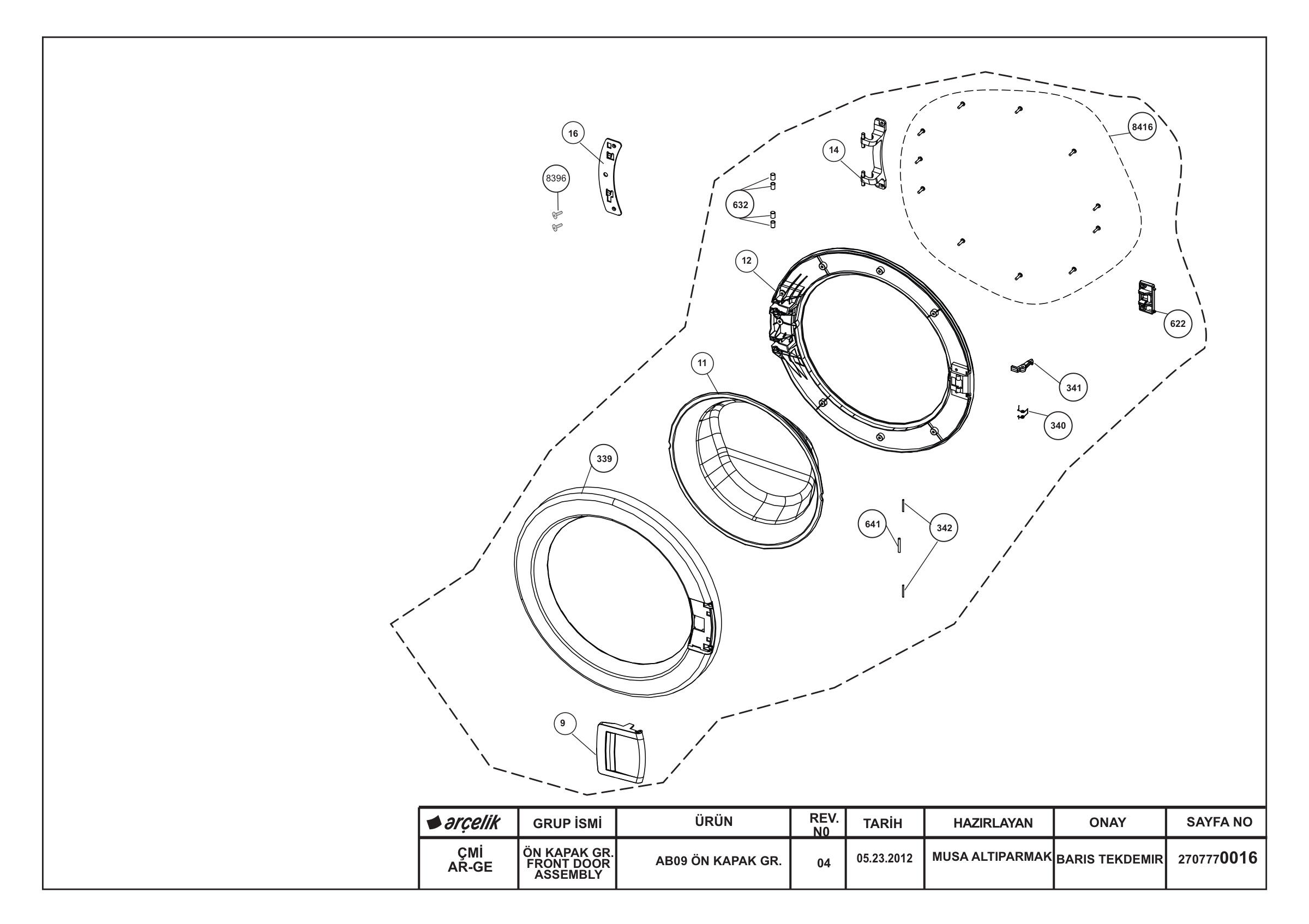 FRONDT DOOR ASSEMBLY REV-04