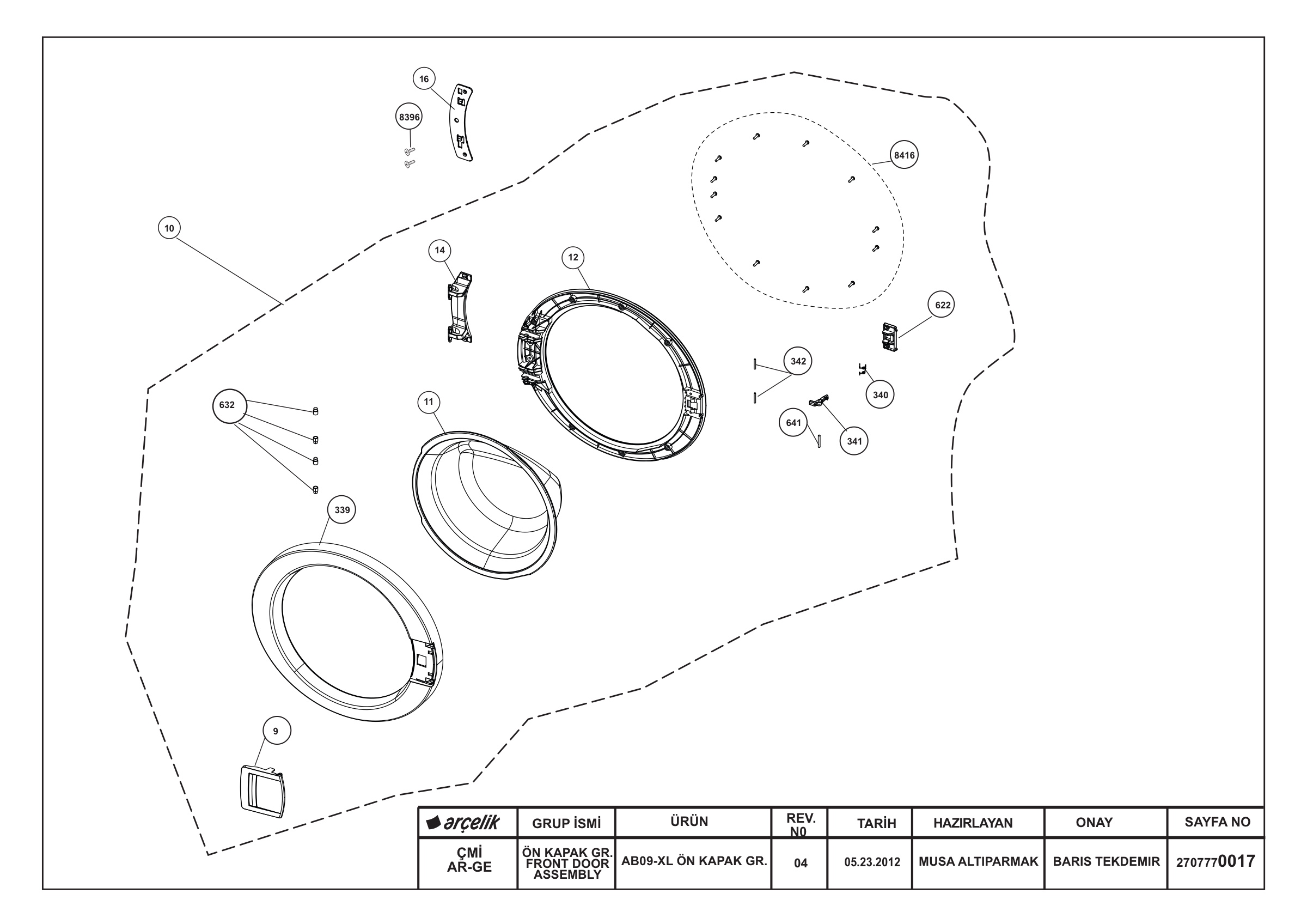 FRONDT DOOR ASSEMBLY REV-04