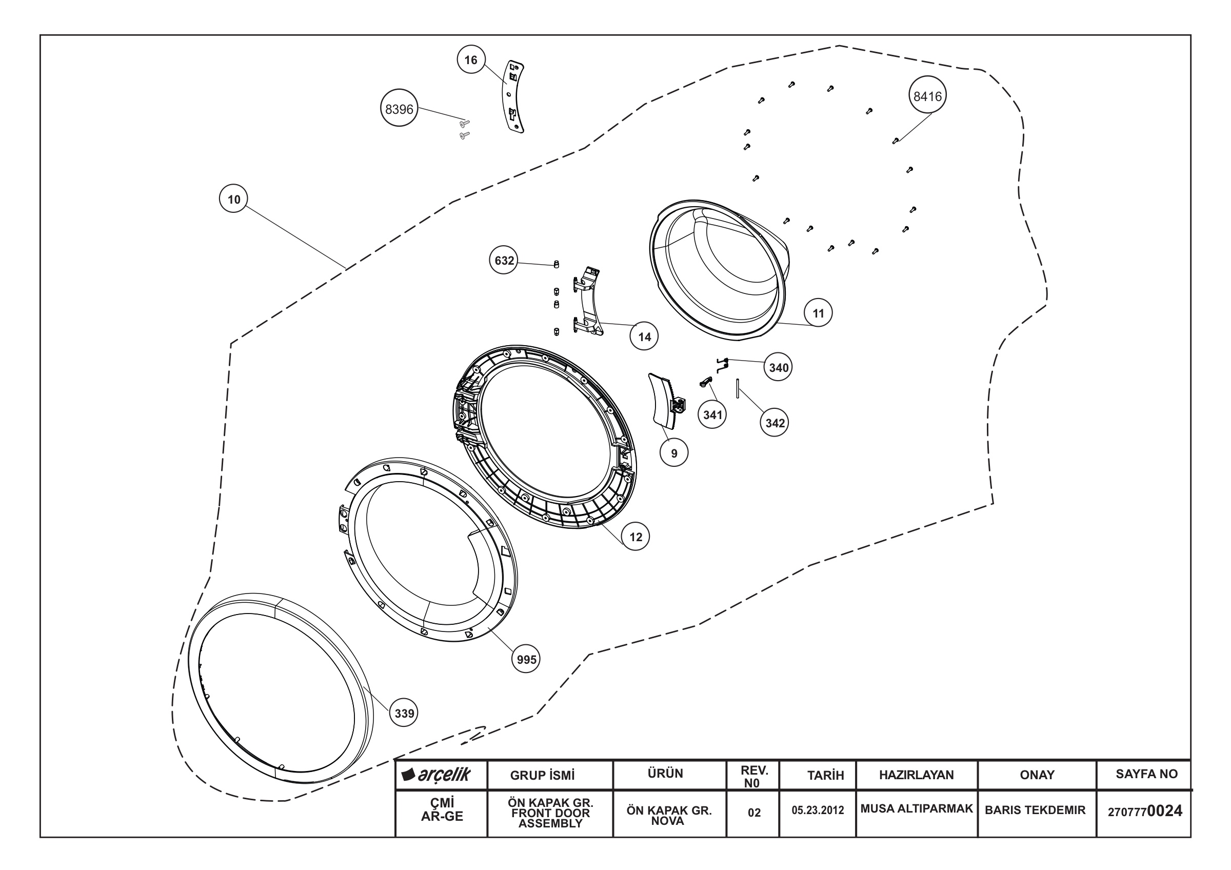 FRONT DOOR ASSEMBLY NOVA 02