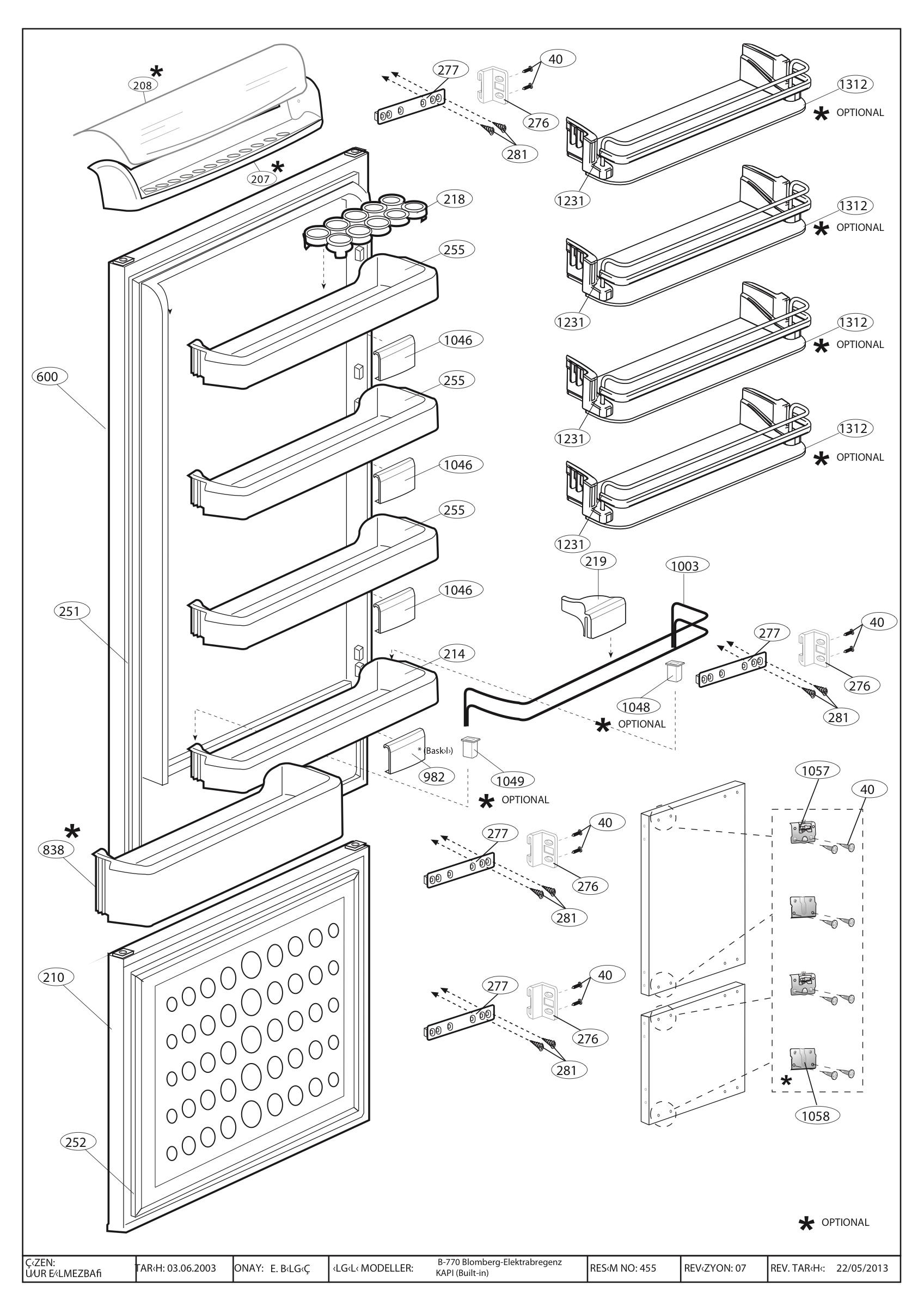 DOOR ACCESSORIES (B-770 BI)