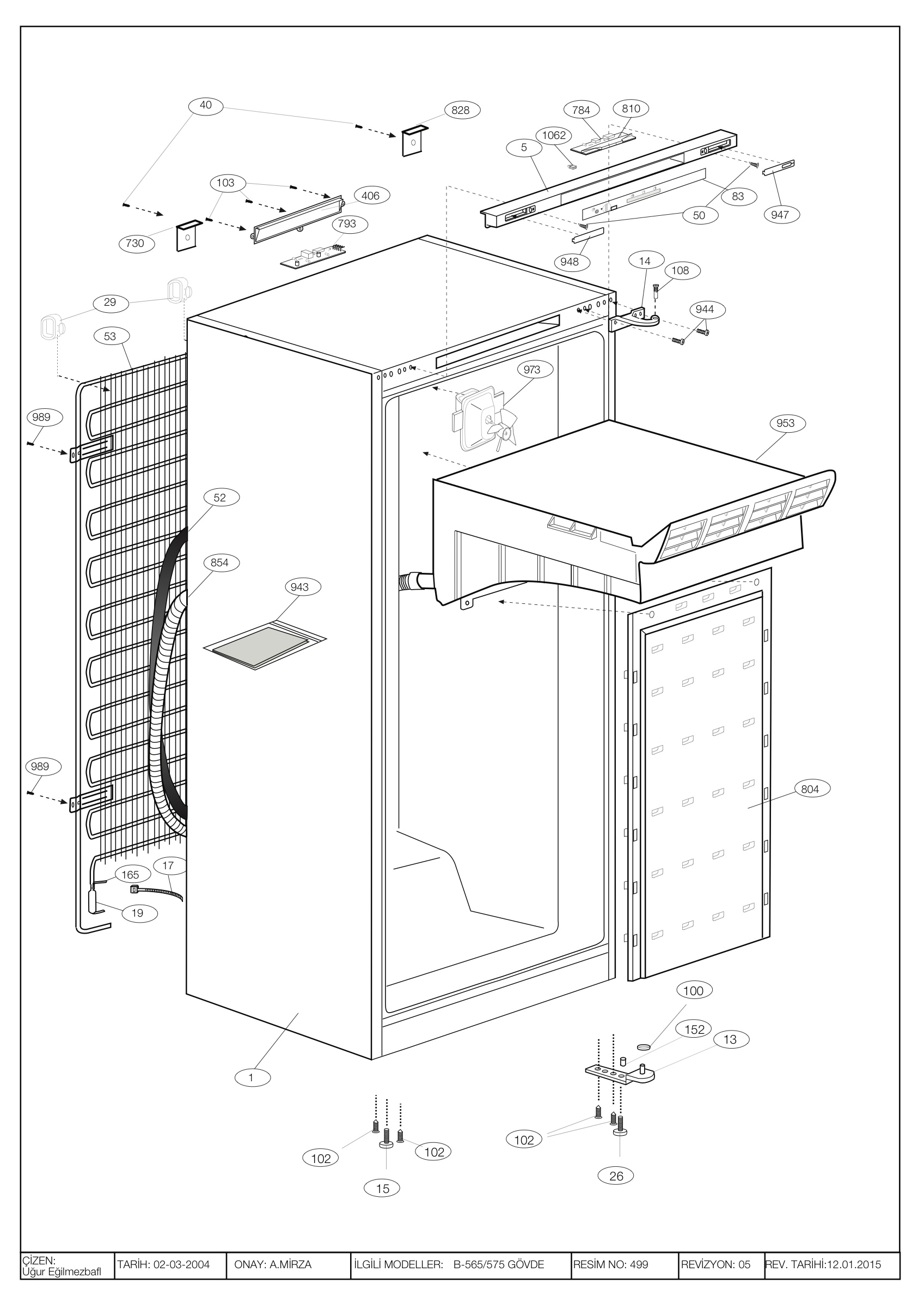 CABINET ASSY. (B-575)