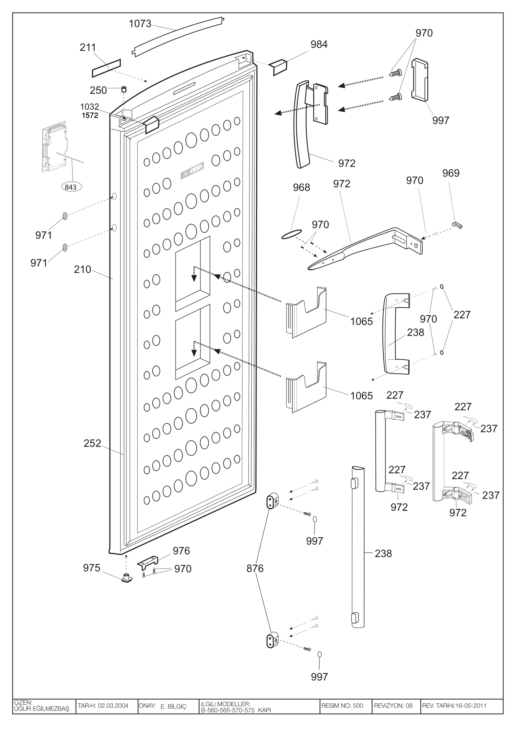 DOOR ASSY. (B-560/570/575)