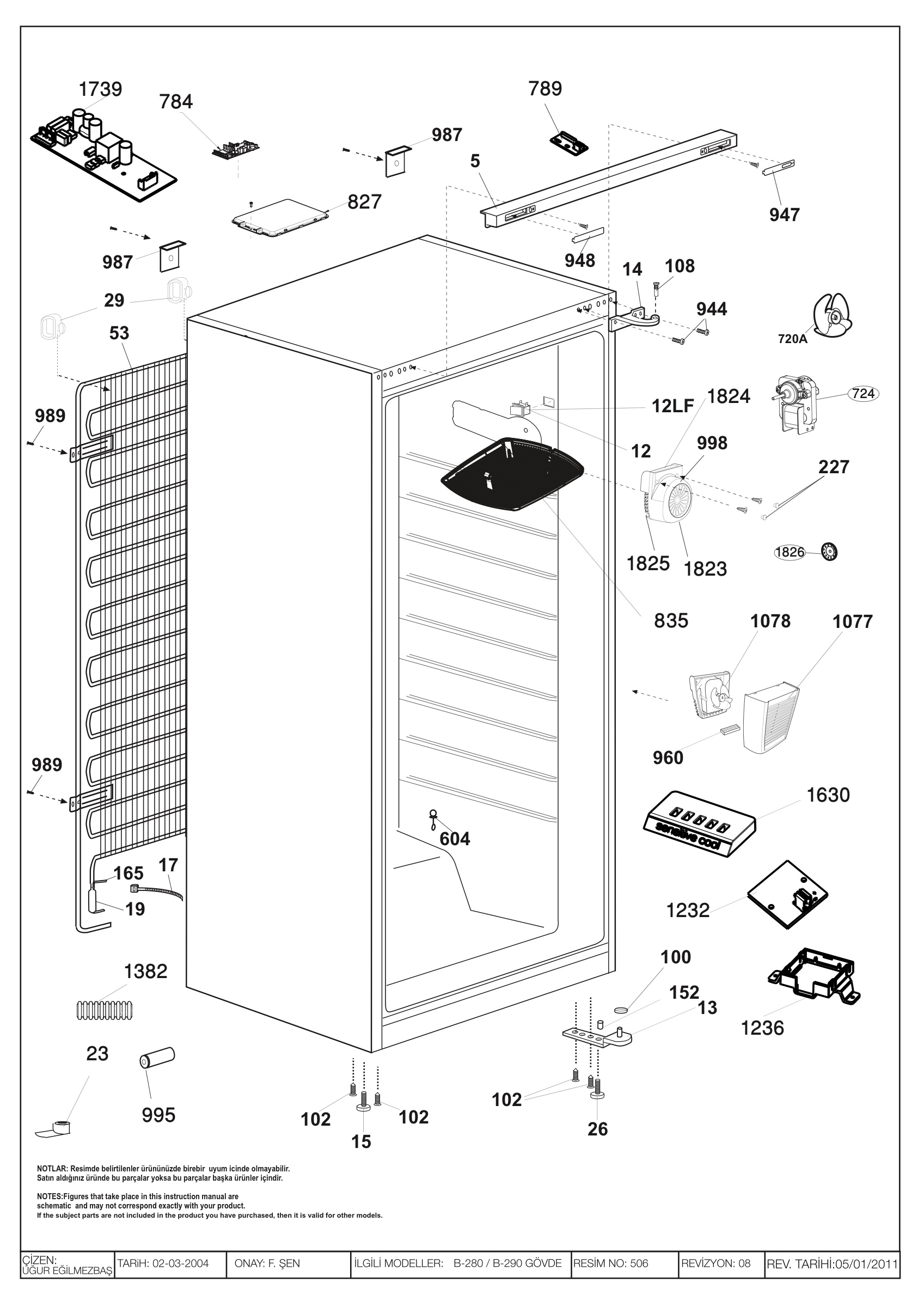 CABINET ASSY. (B-280/290)