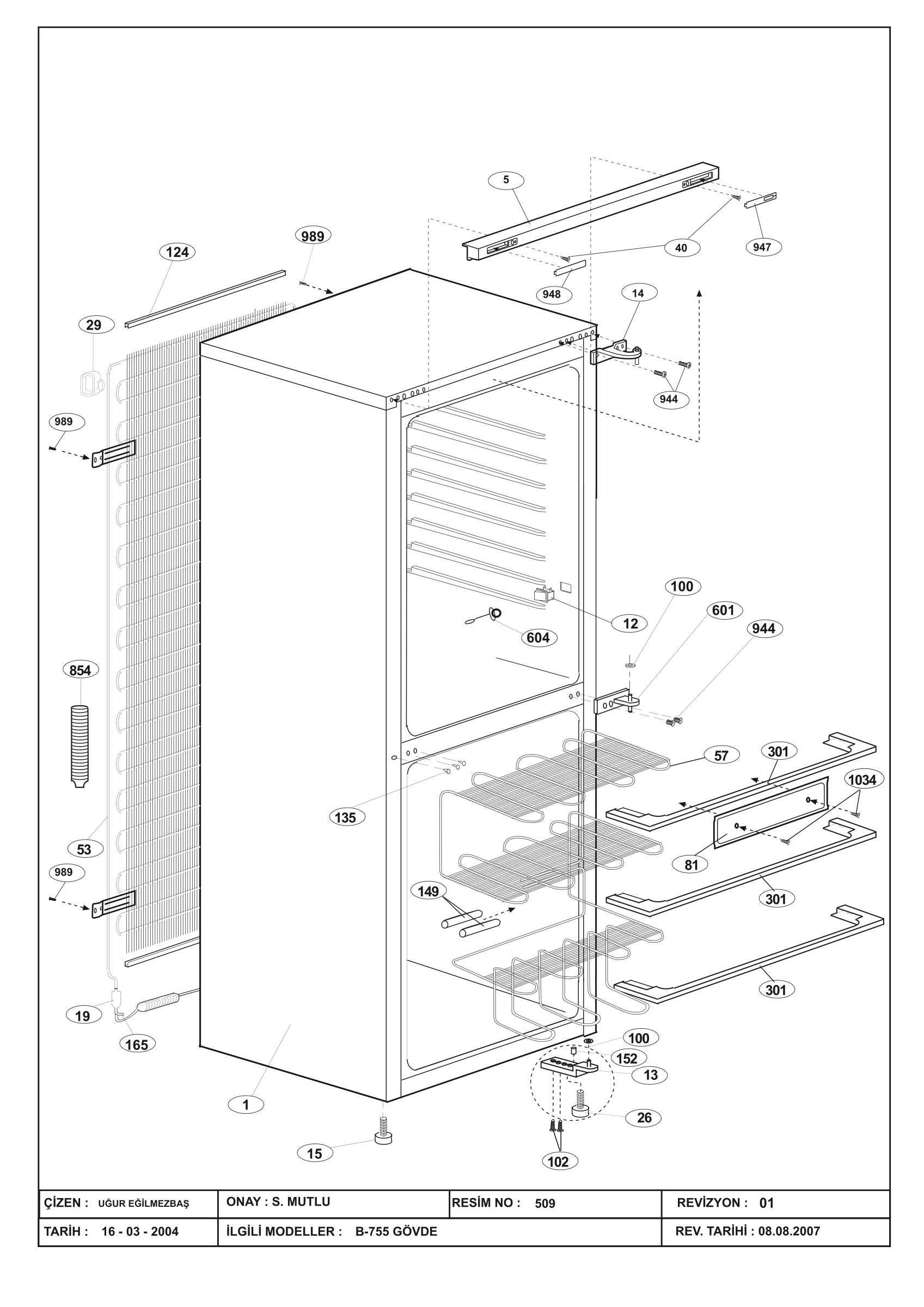 CABINET ASSY. (B-761)