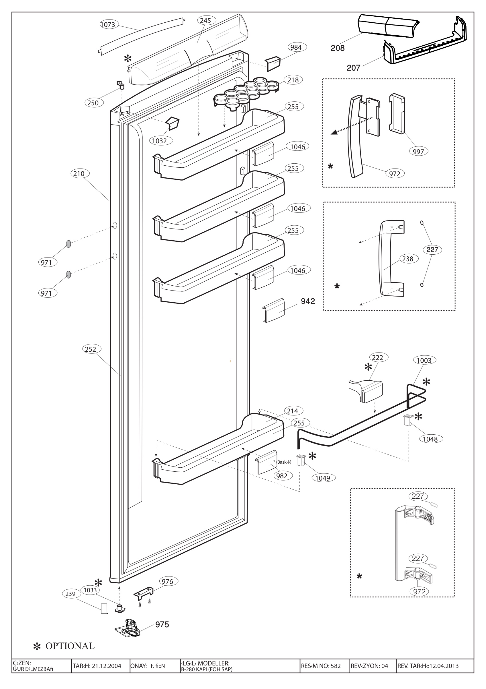DOOR ACCESSORIES (B-280 BLOMBERG)