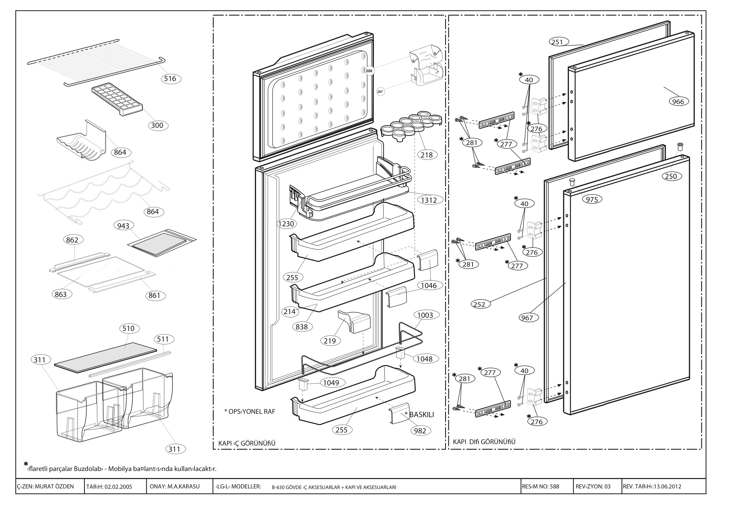 B-630 DOOR ACCESSORIES