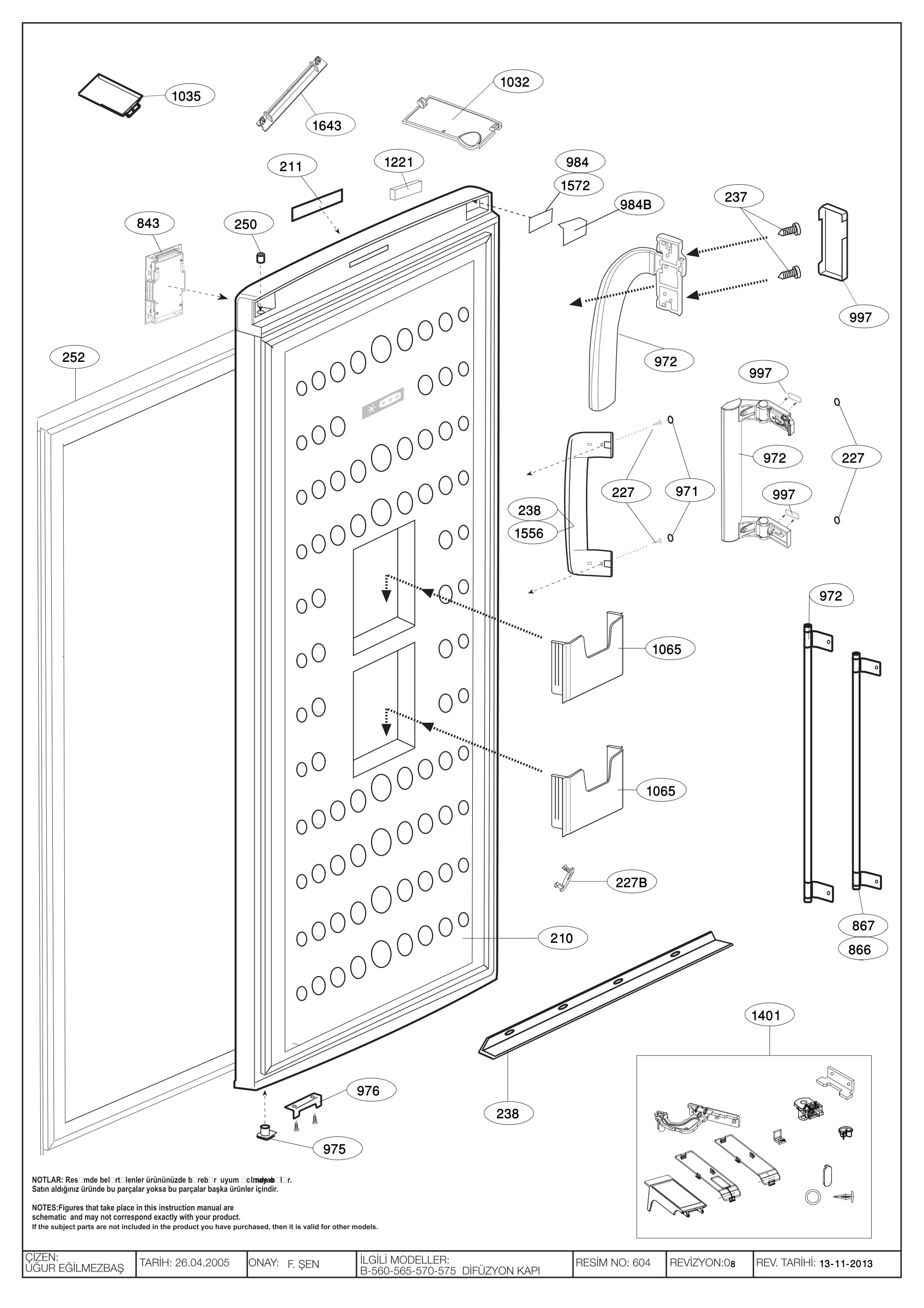 DOOR ASSEMBLY(B560-65-70-75)