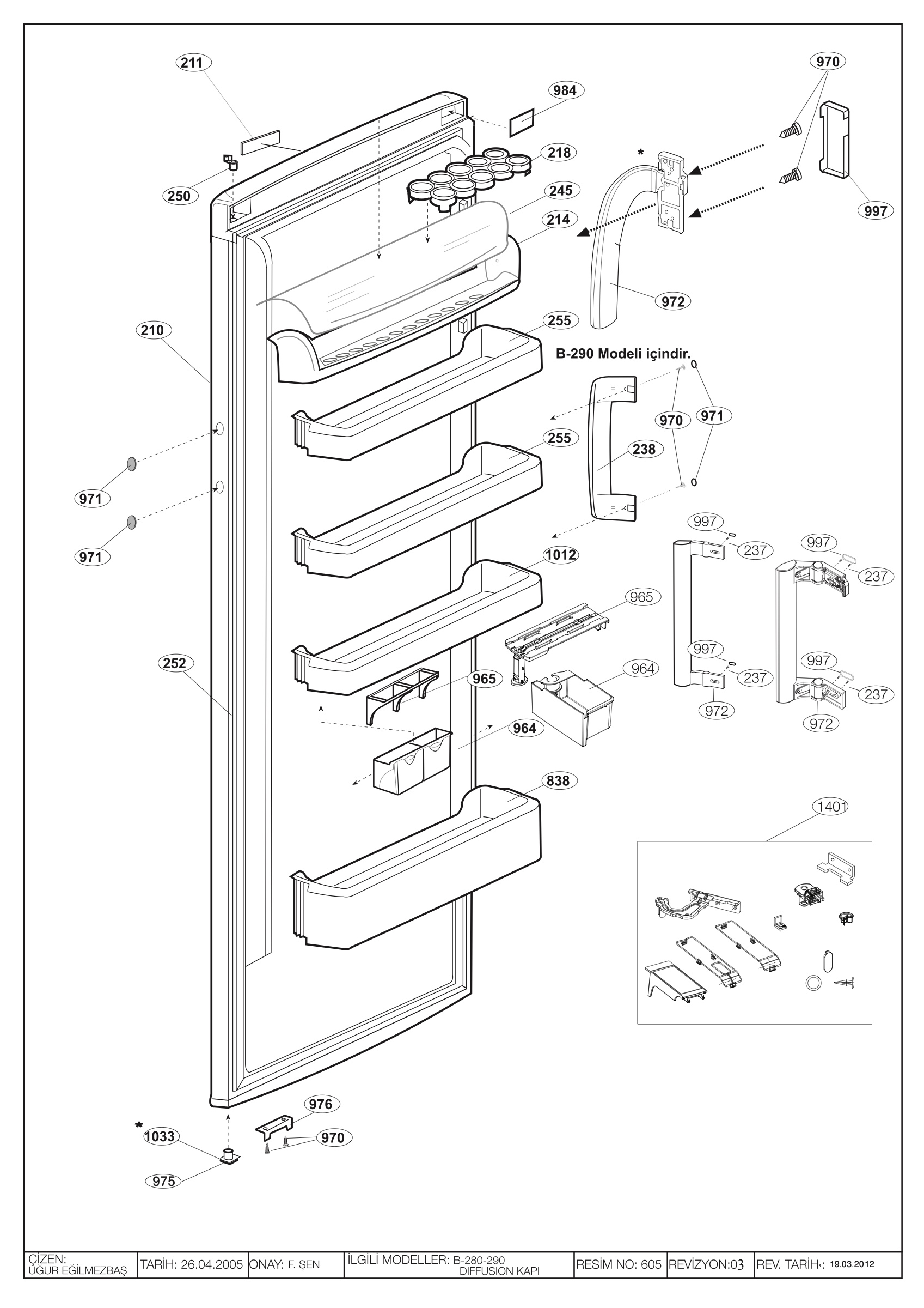 DOOR ASSY. (B-280-290)