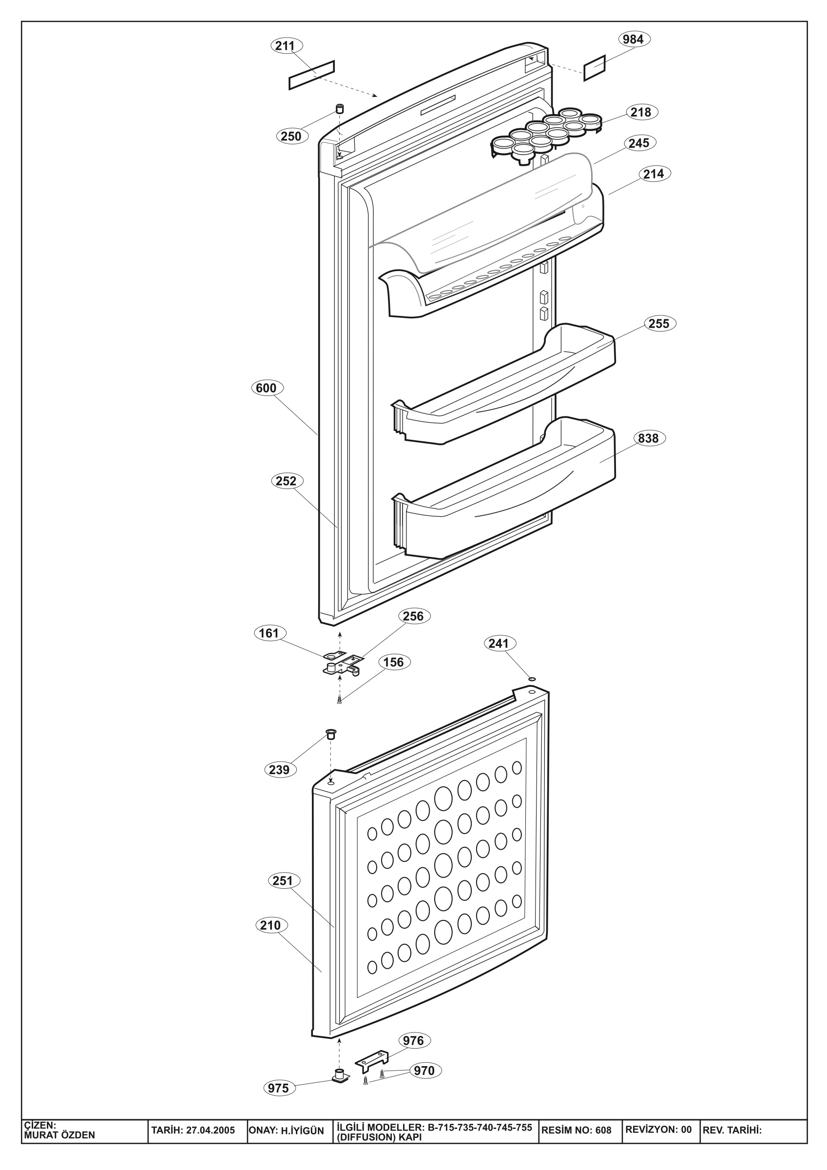 DOOR ACCESSORIES (B-715-735-740-745-755 DIFFUSION)