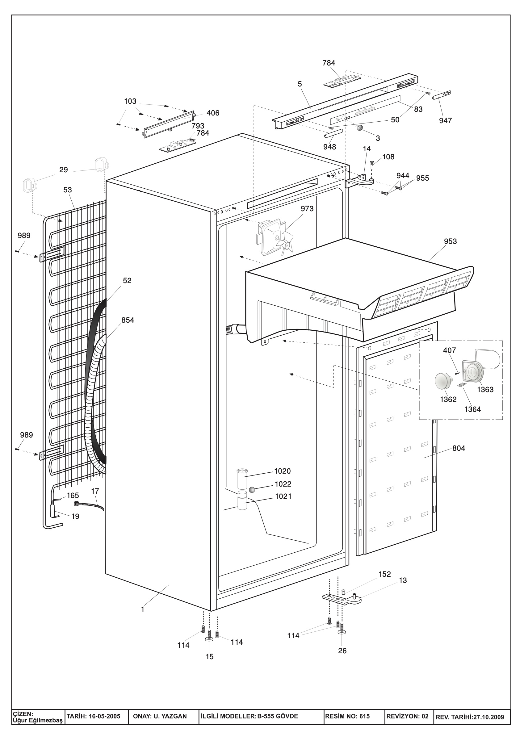 CABINET ASSY. (B-555)