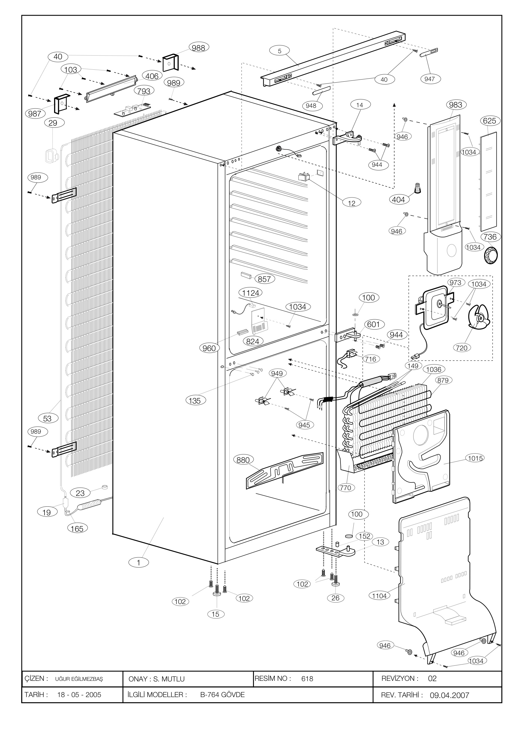 CABINET ASSY. (B-764)