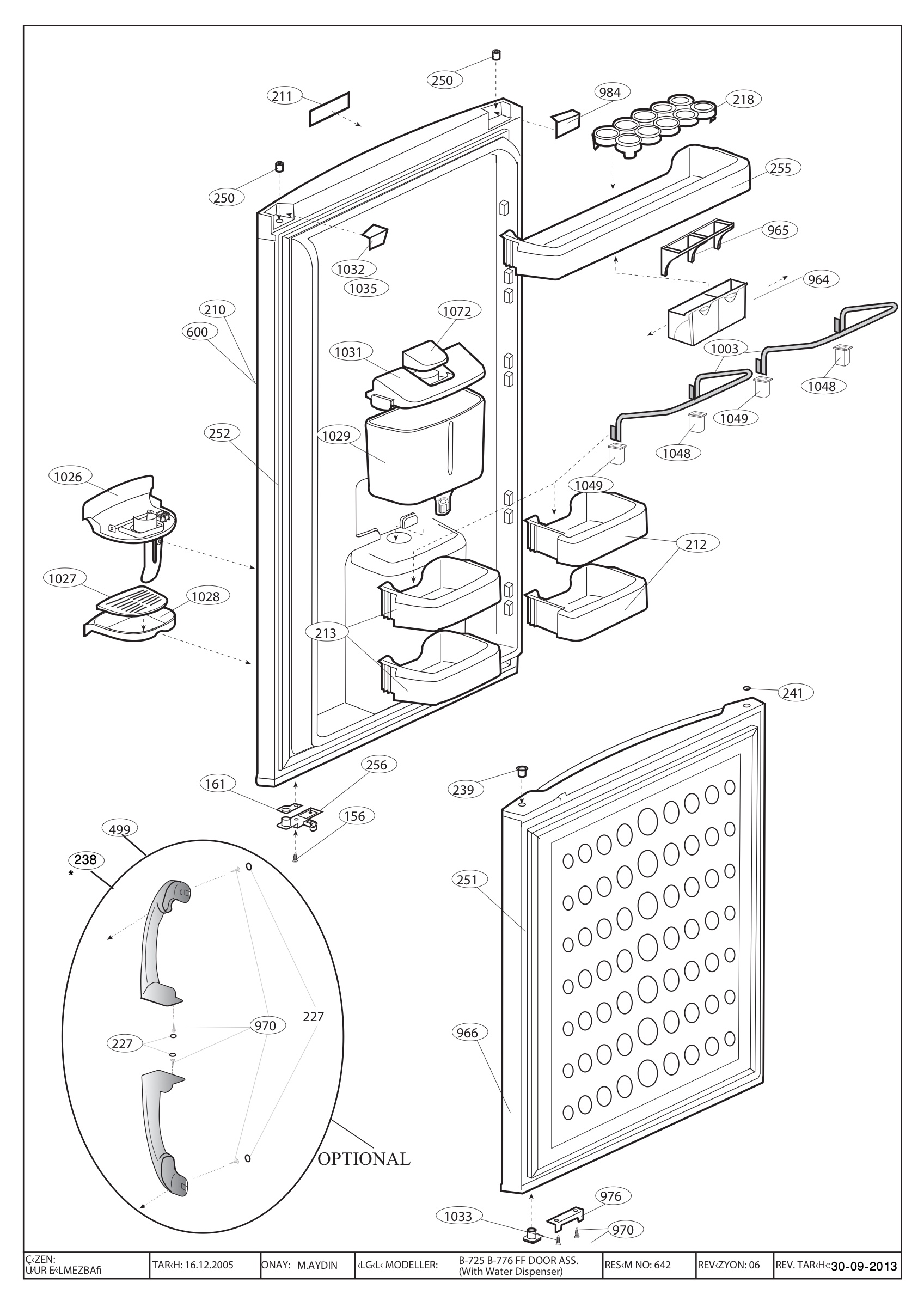DOOR ACCESSORIES (B-776 B-725 DIFFUSION) ( WDINSPENSER)