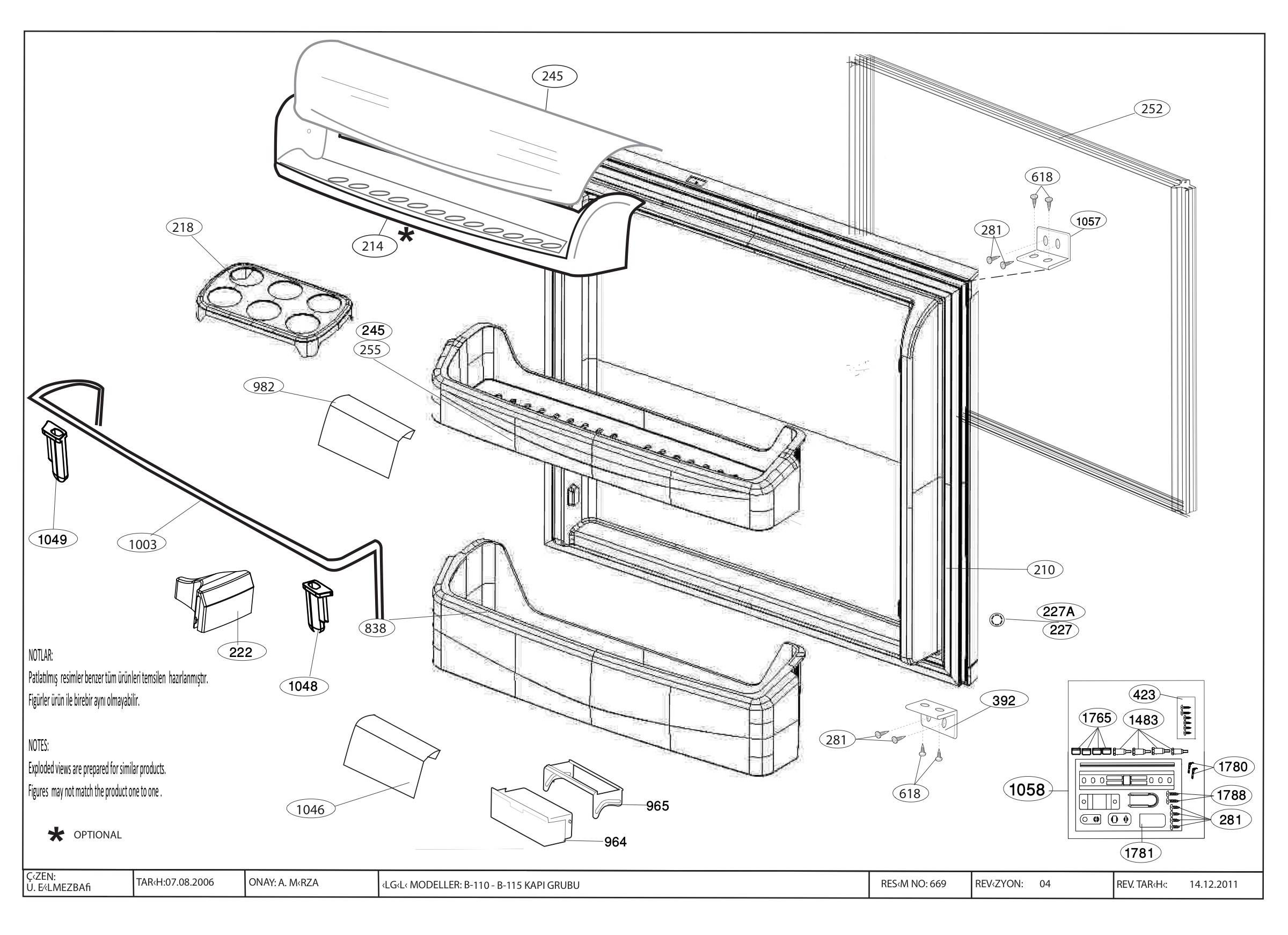 Lamona Fridge & Freezer HJA6132 (7248846419) Spares