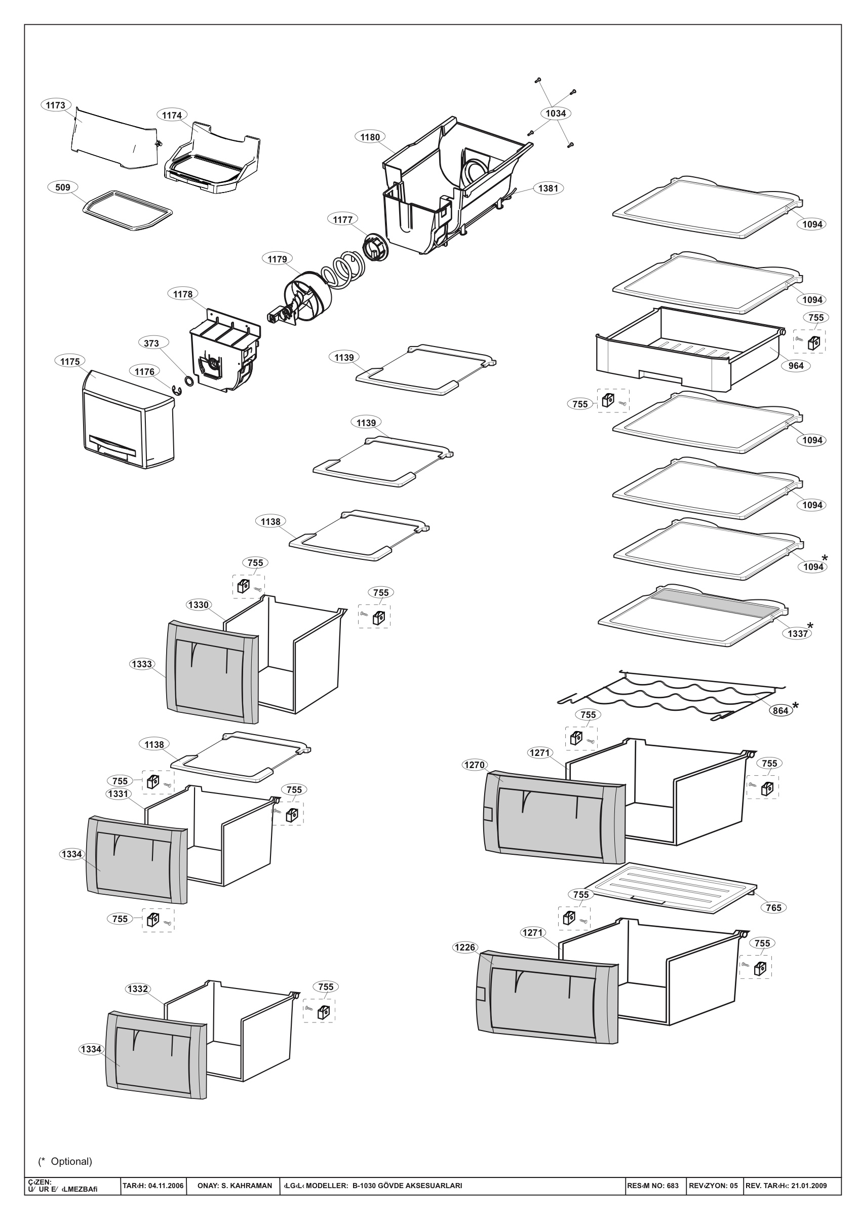 B1030/CABINET ACCESSORIES