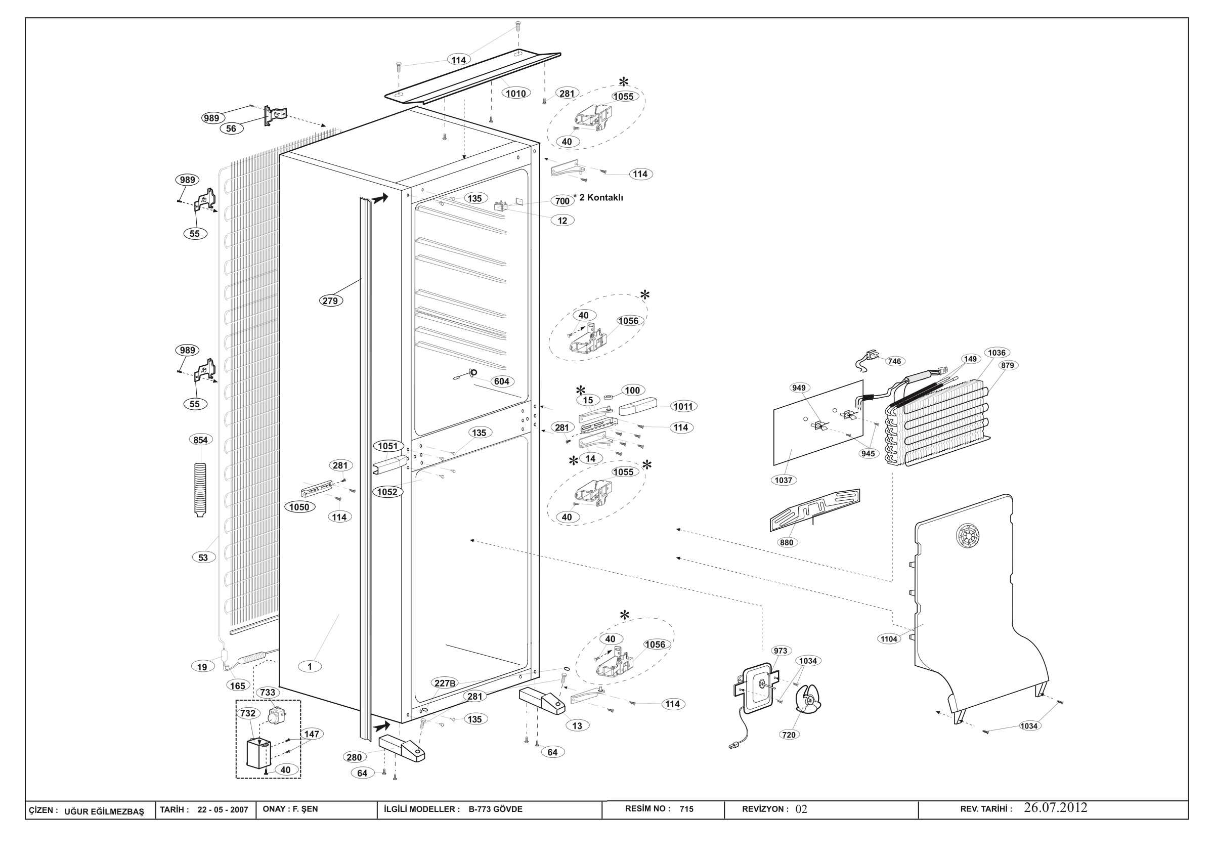 CABINET ASSEMBLY (B-773 BI)