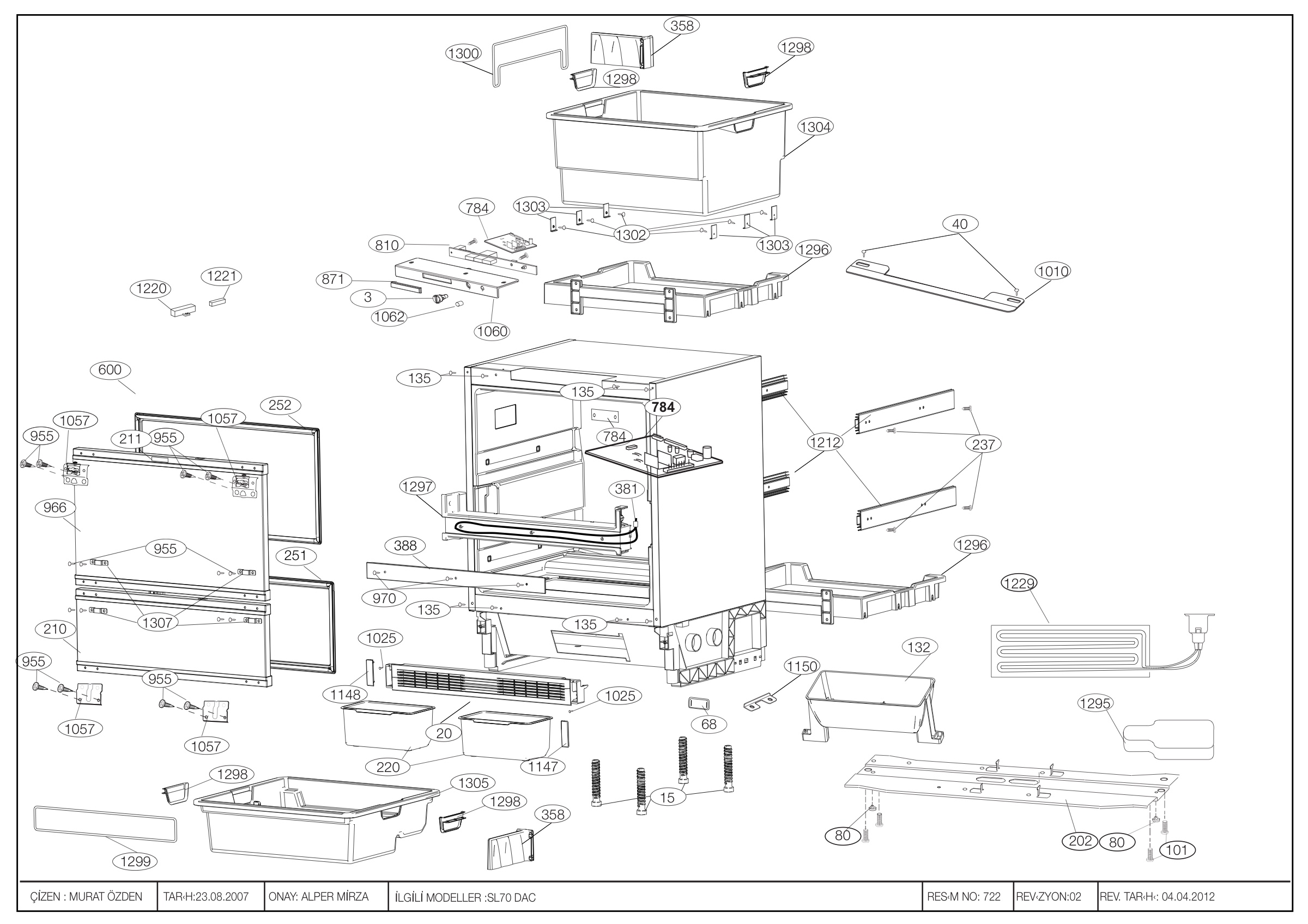 CABINET ASSEMBLY ( SL-70 DAC )