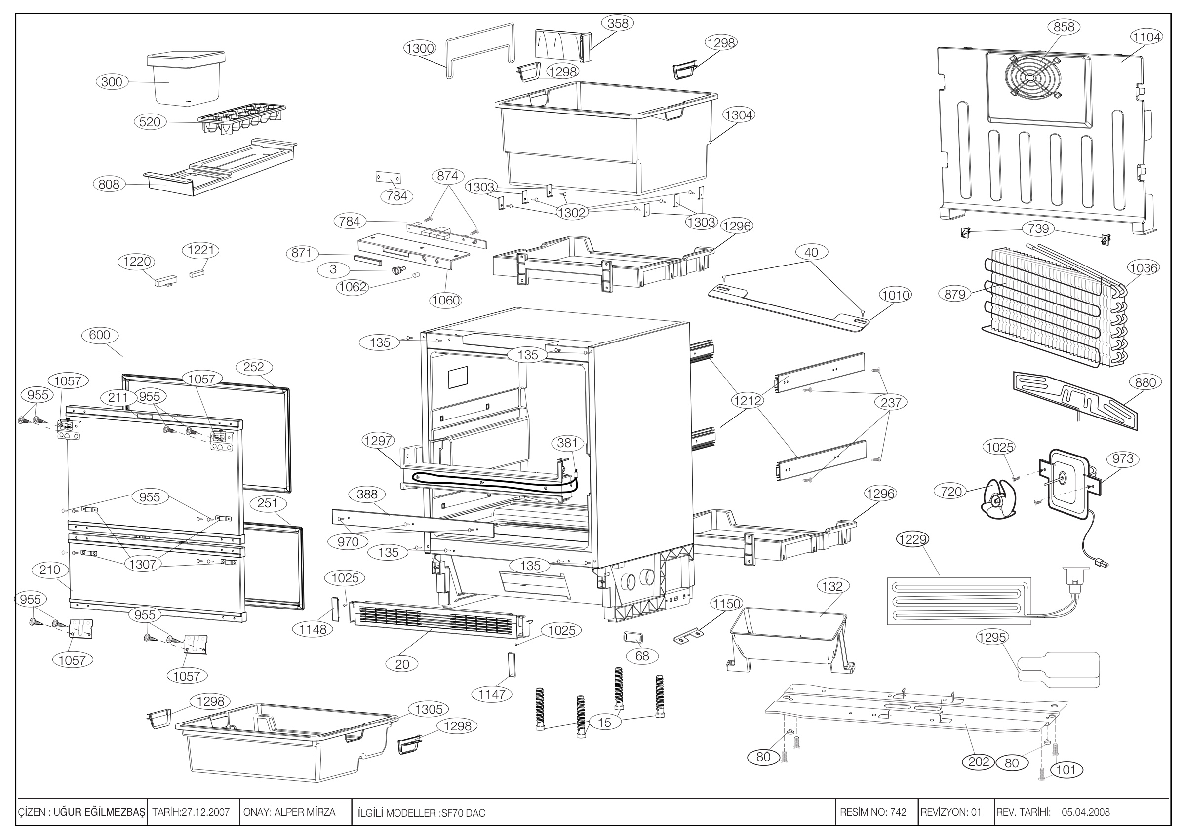 CABINET ASSEMBLY ( SF-70 DAC )