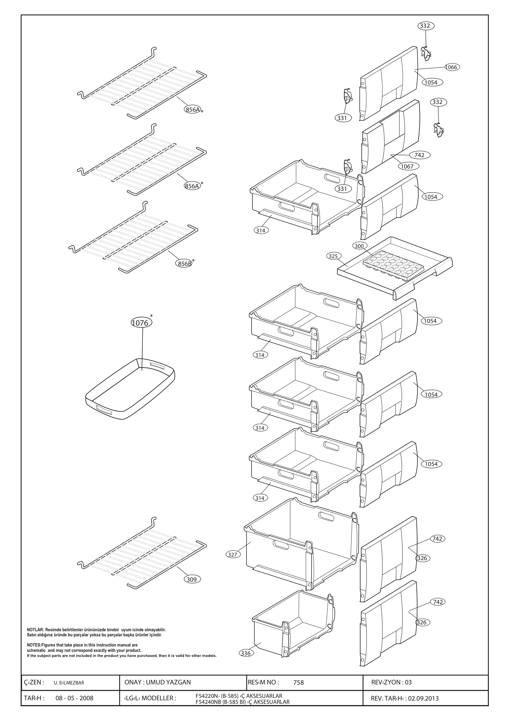 Lamona Fridge & Freezer HJA6750 (7234446419) Spares