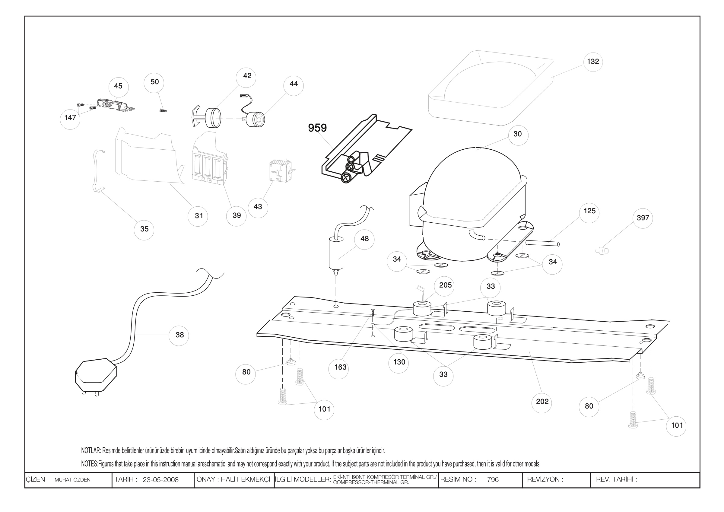COMPRESSOR ASSY.OMPR. TERM. ASSEMBLY