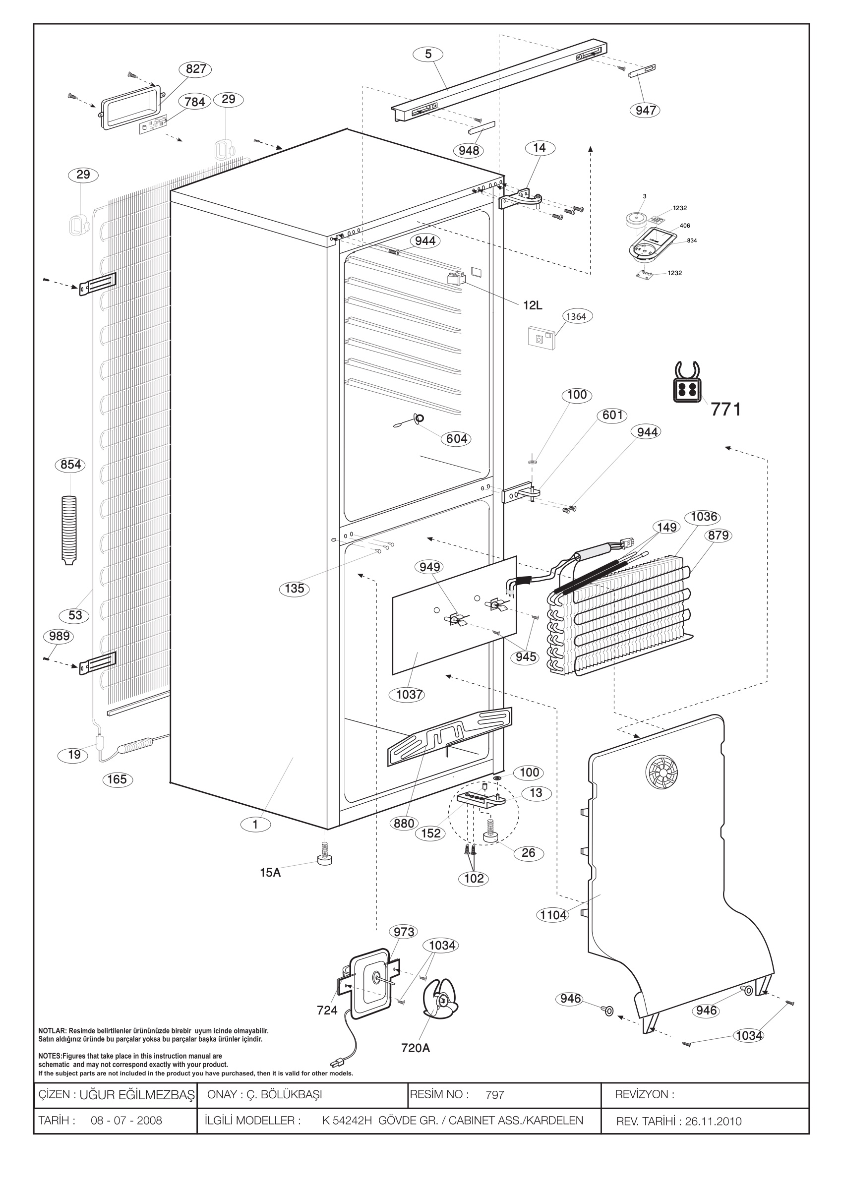 CABINET ASSY.(B-725-740)